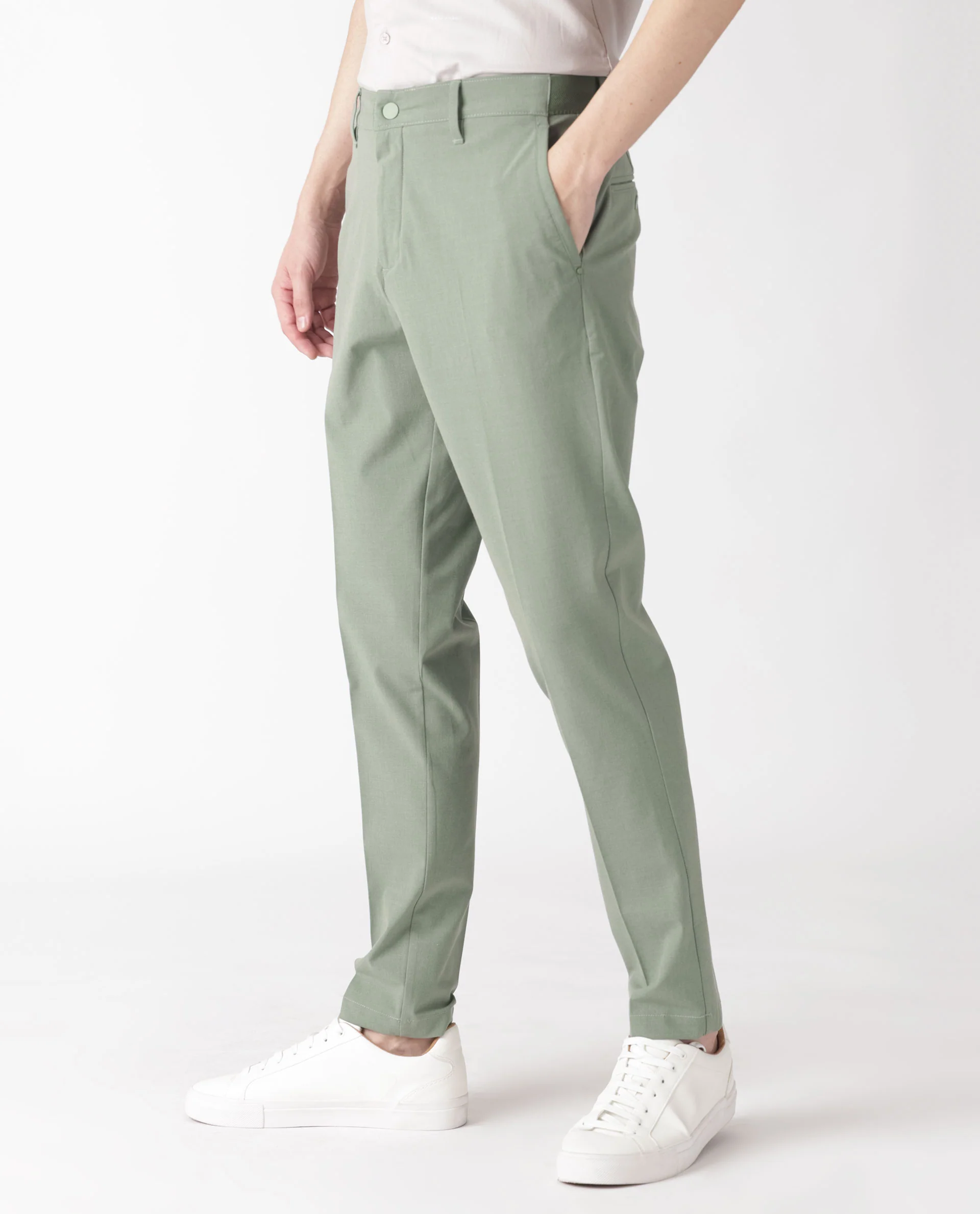 Rare Rabbit Men's Drivers Dusky Green Polyester Regular Fit Trouser - Image 4