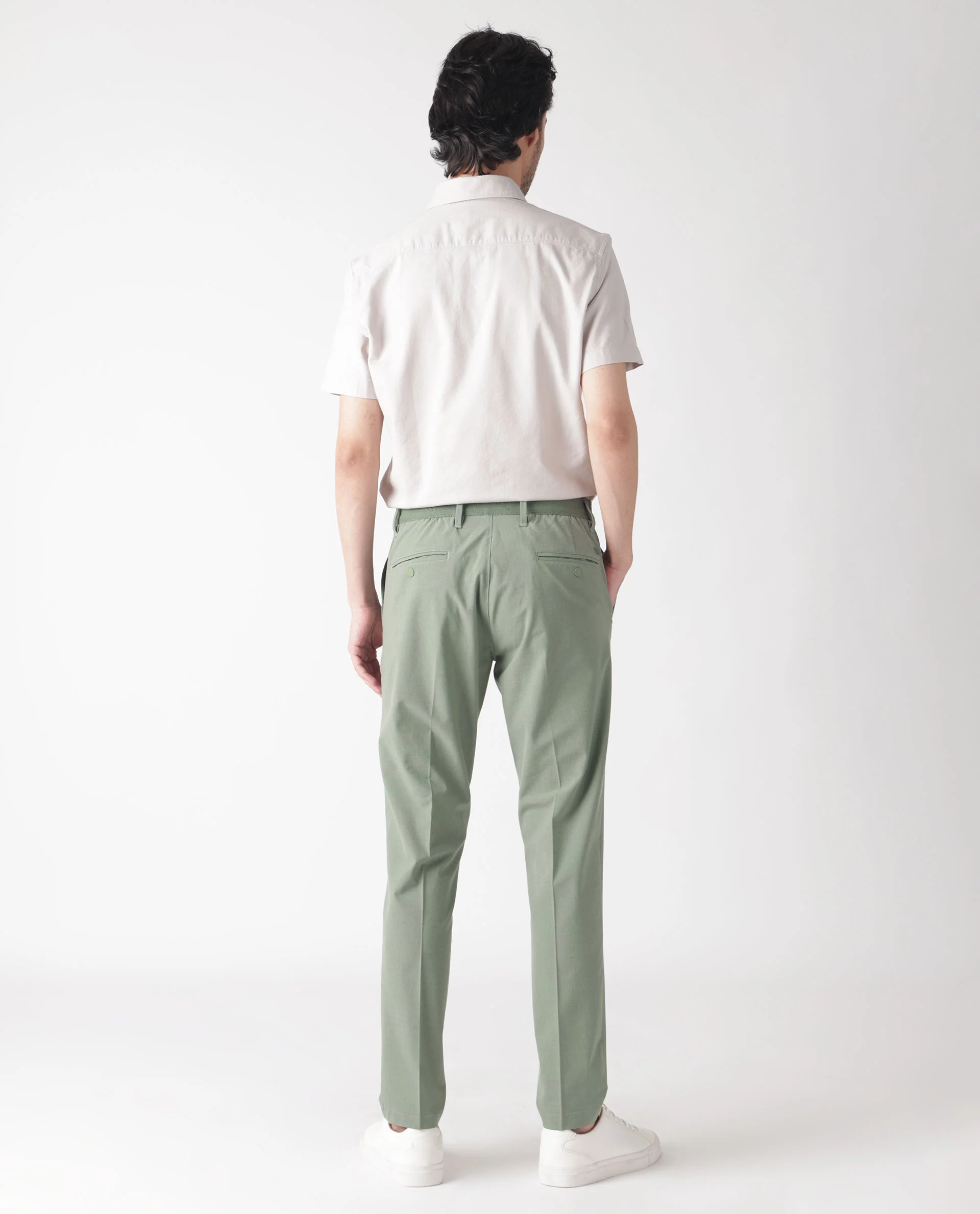 Rare Rabbit Men's Drivers Dusky Green Polyester Regular Fit Trouser - Image 9