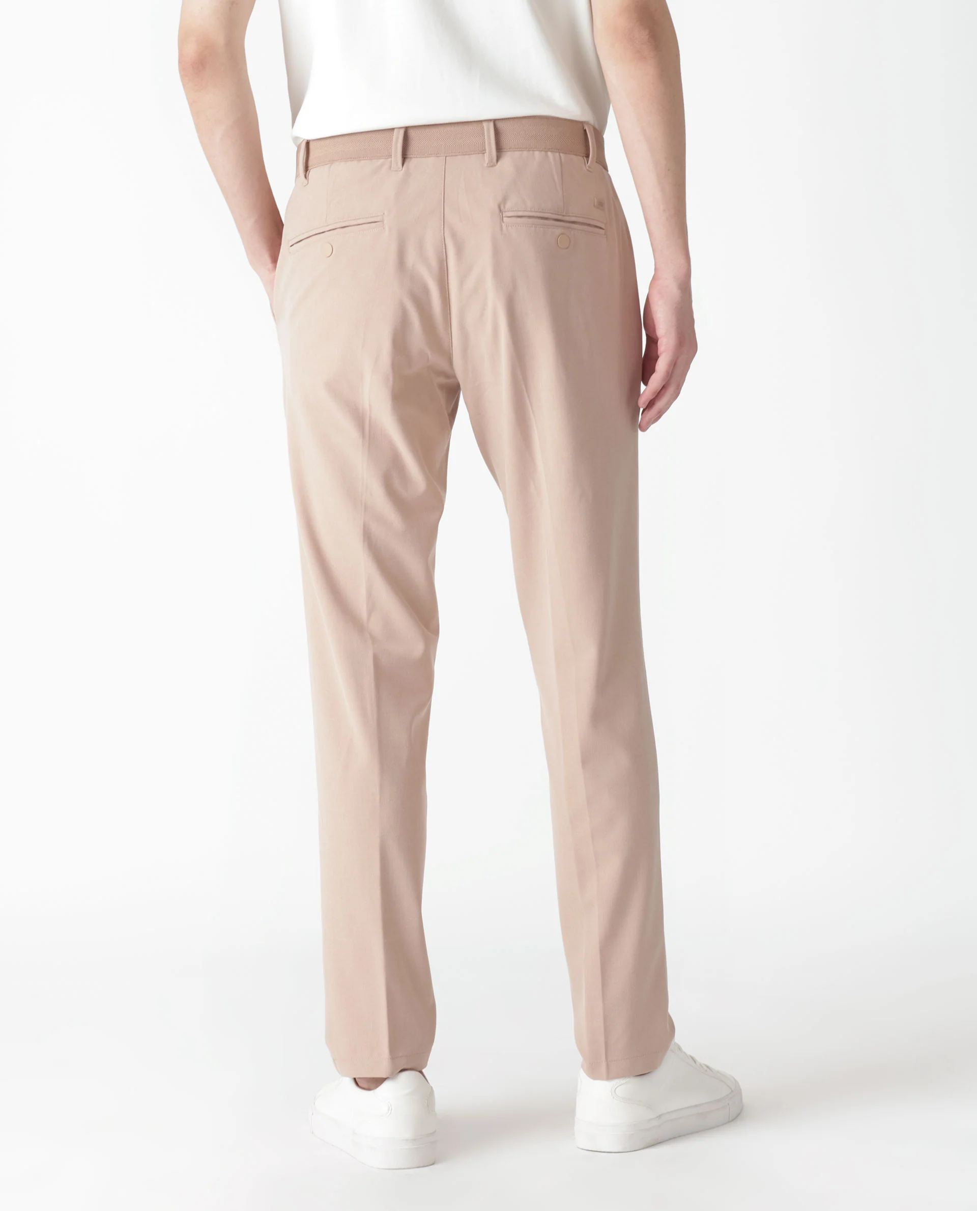 Rare Rabbit Men's Drivers Pastel Pink Polyester Plain Regular Fit Trouser - Image 11
