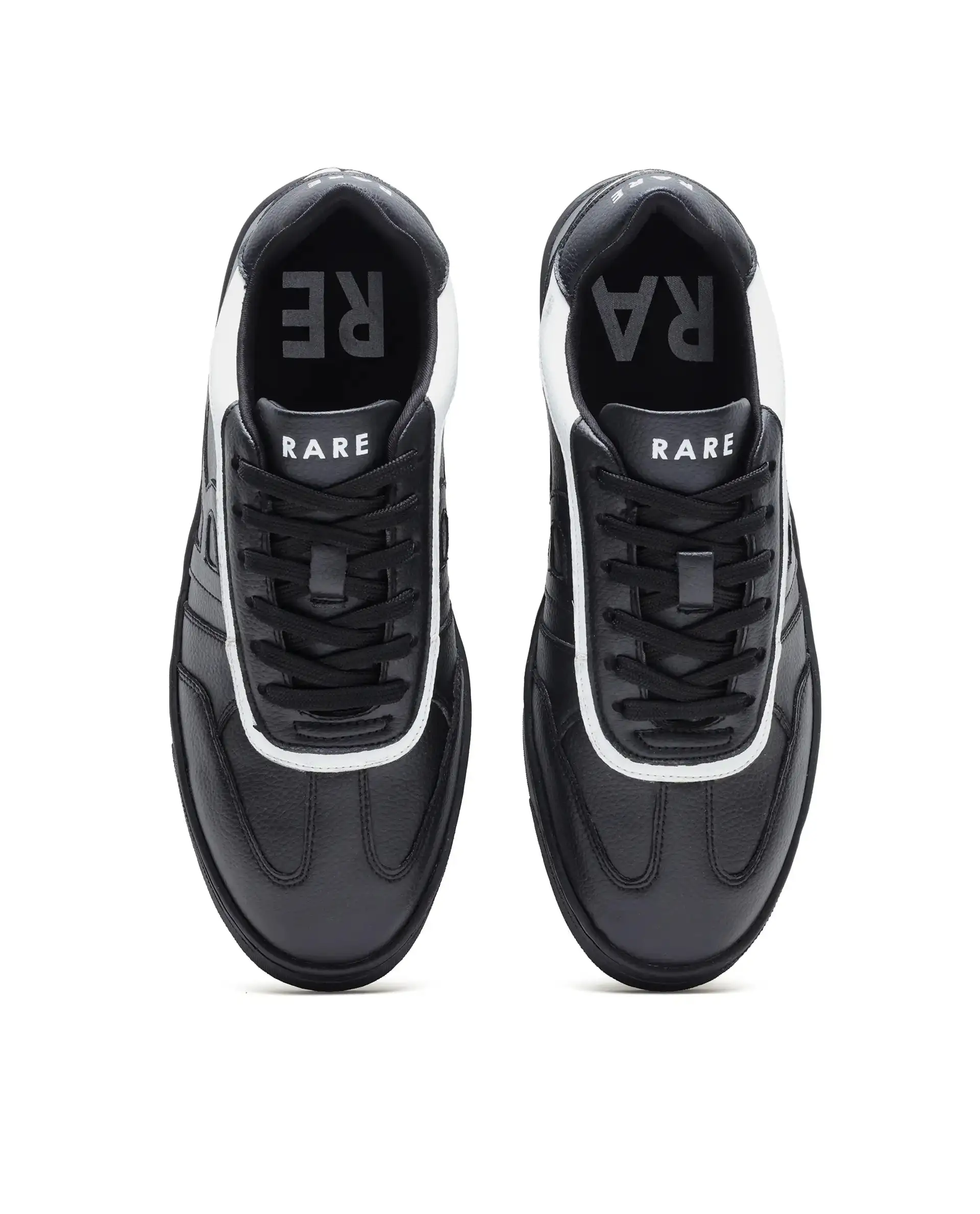 Rare Rabbit Men's Dual Black Micro Leather Sneaker - Image 2