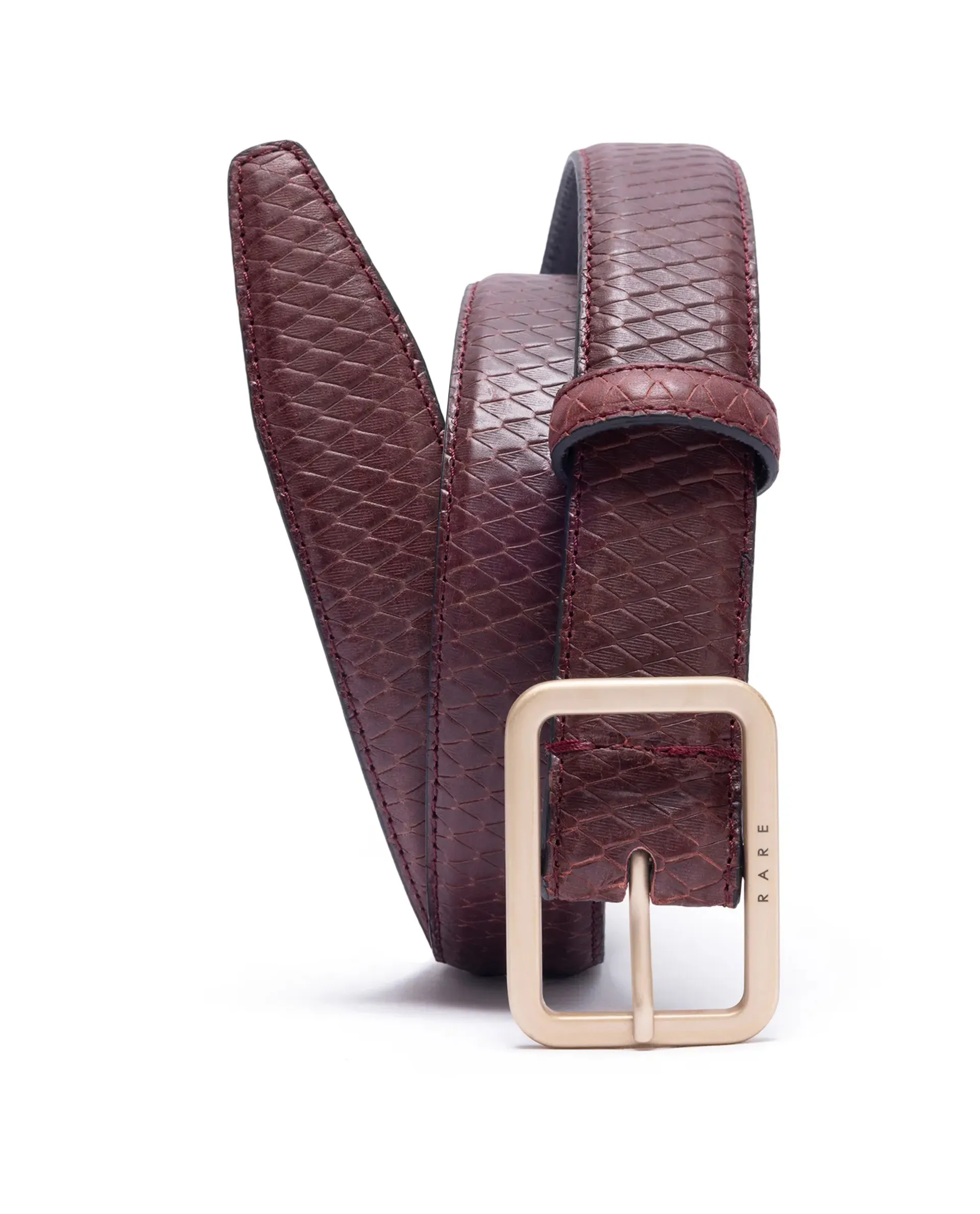 Rare Rabbit Men's Dudly Cherry Non Reversible Belt - Image 2