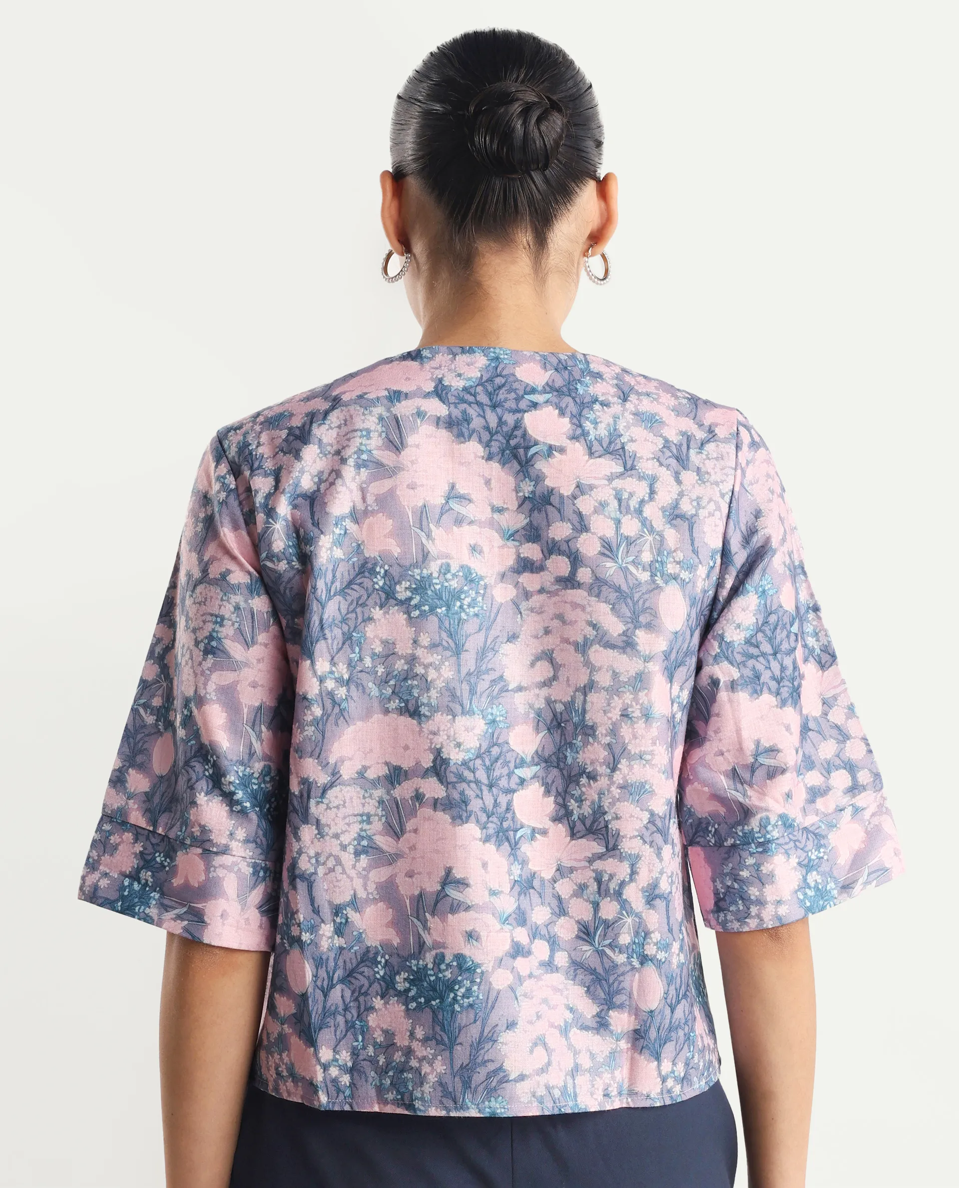 Rareism Women's Duncano Multi Polyester Crew Neck Floral Print Regular Fit Top - Image 6