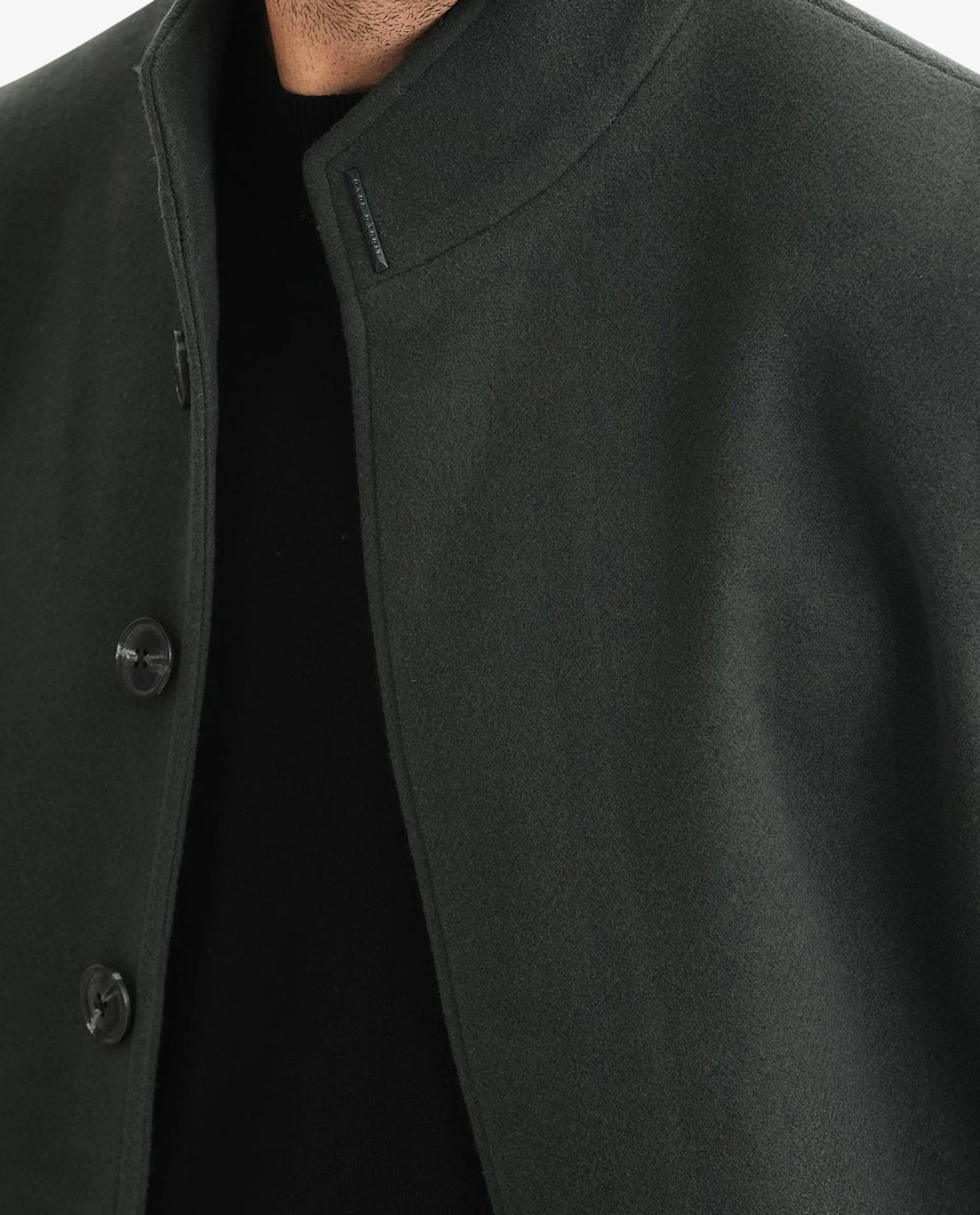 Rare Rabbit Men's Dune Green Polyester Plain Tailored Fit Full Sleeve Mandarin Collar Jacket - Image 5