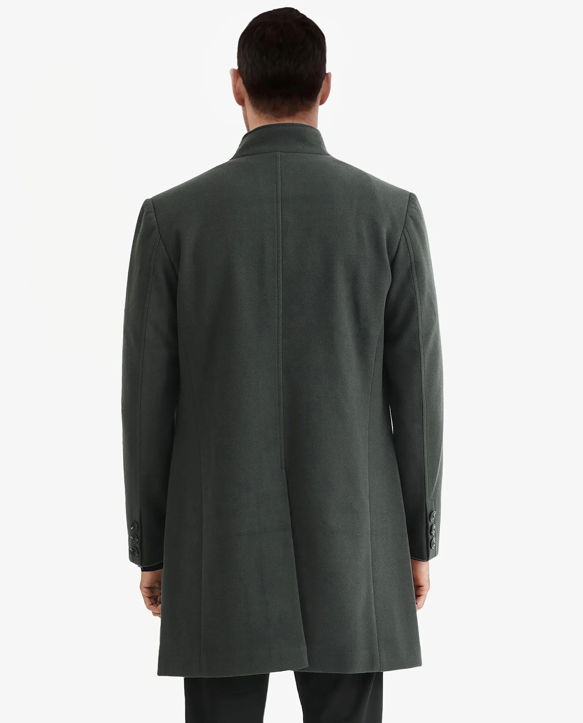 Rare Rabbit Men's Dune Green Polyester Plain Tailored Fit Full Sleeve Mandarin Collar Jacket - Image 6