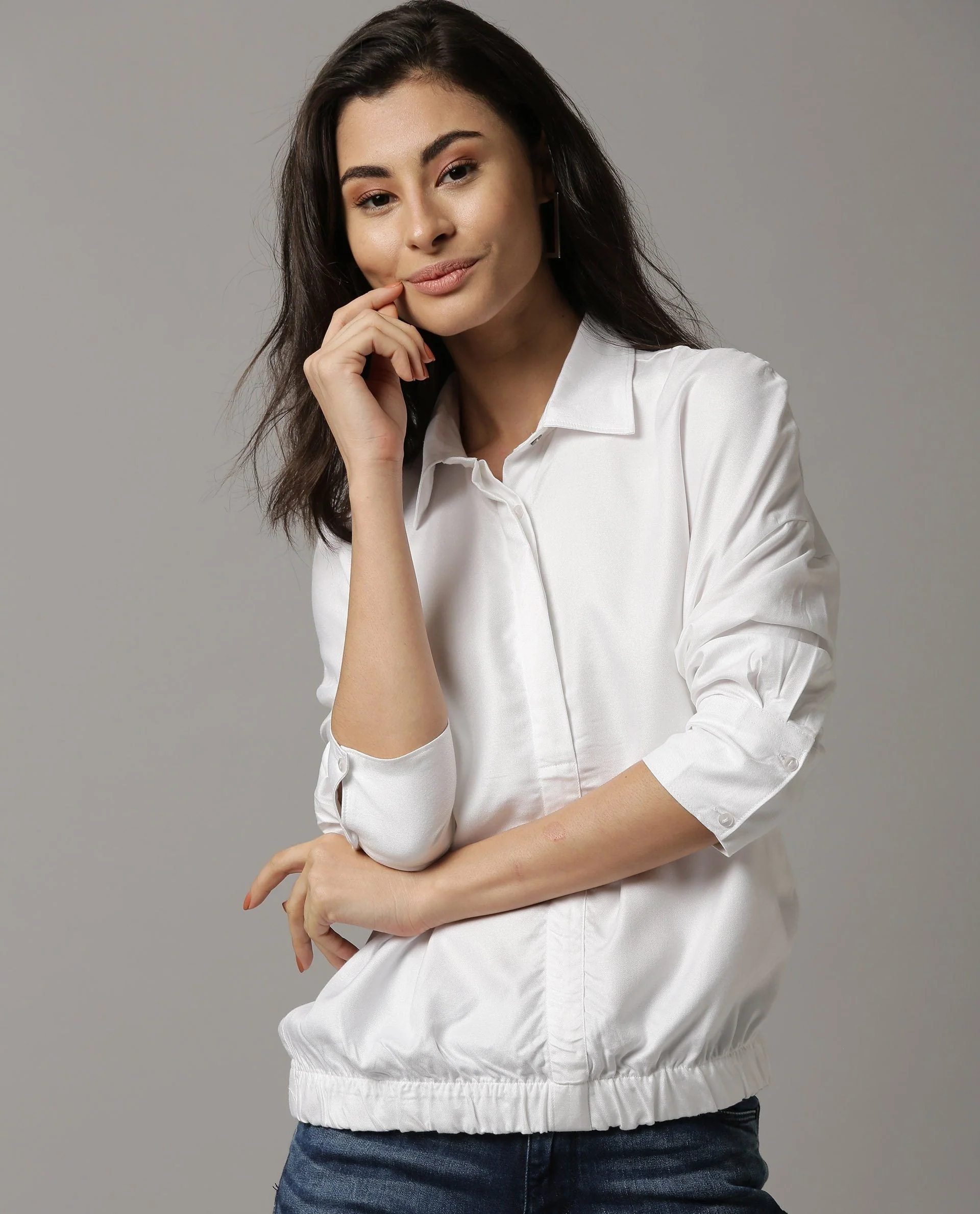Rareism Women Dupe White Top Short Sleeves Solid - Image 3