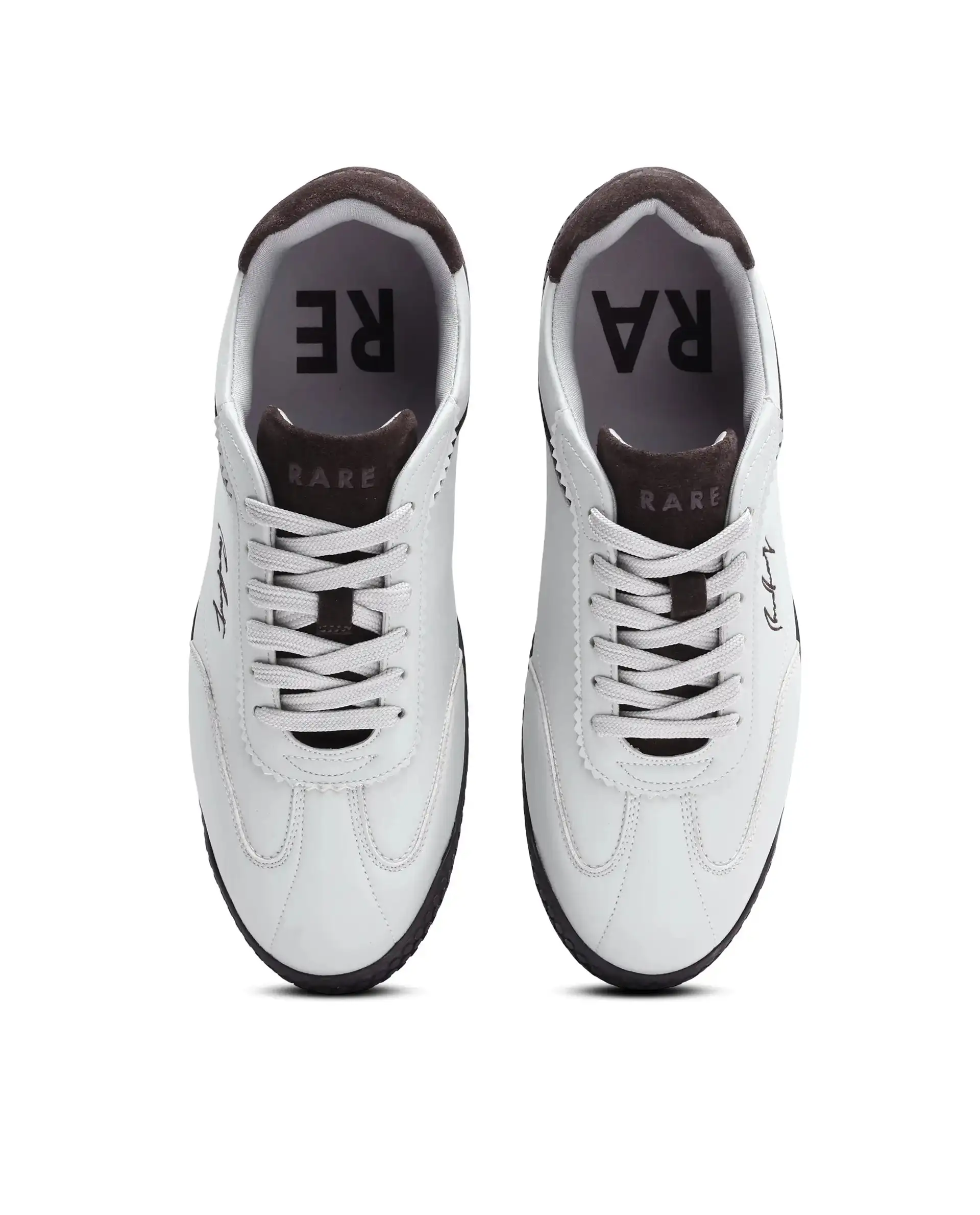 Rare Rabbit Men's Echo Beige Micro Leather Sneaker - Image 5