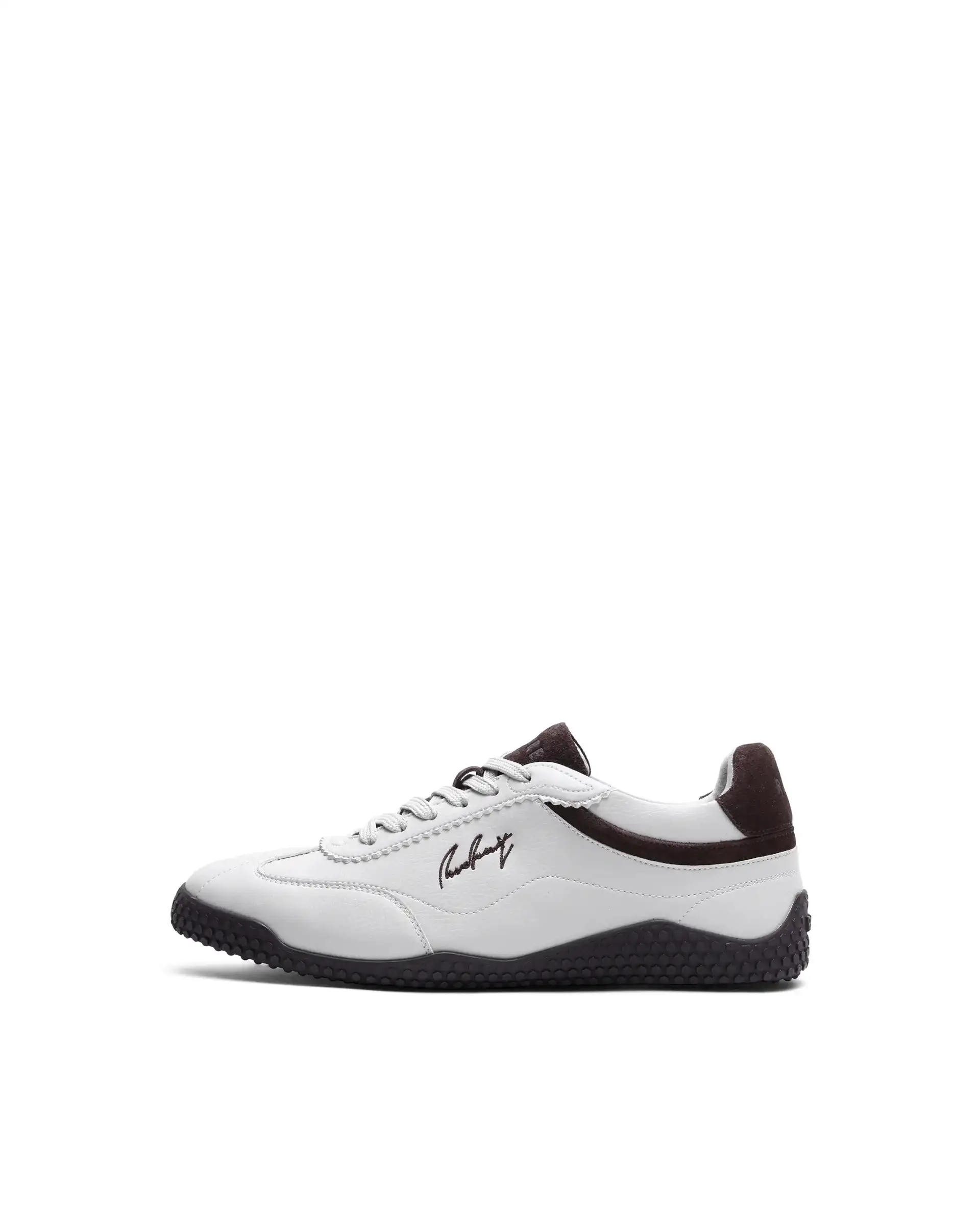 Rare Rabbit Men's Echo Beige Micro Leather Sneaker - Image 8