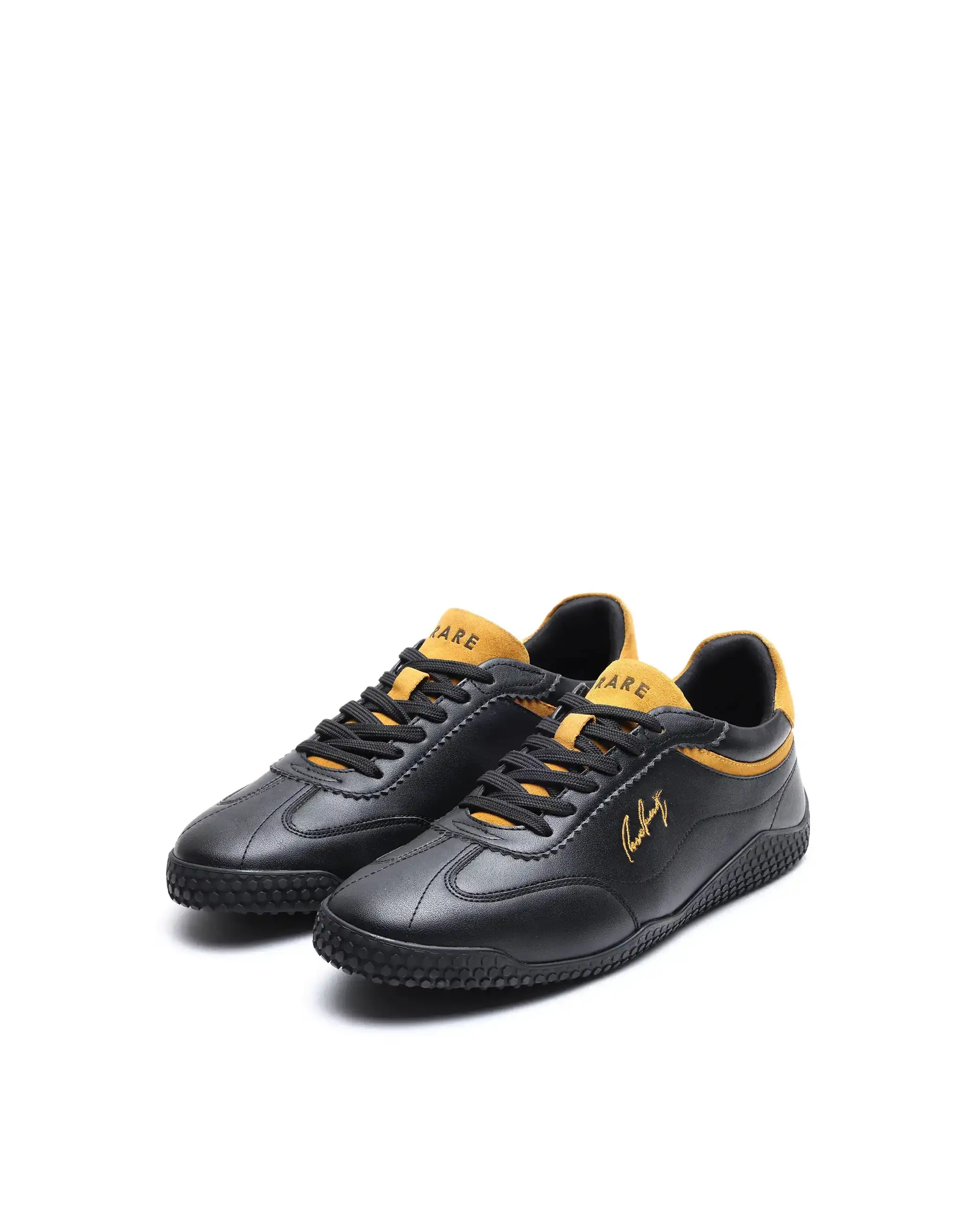 Rare Rabbit Men's Echo Black Micro Leather Sneaker - Image 4