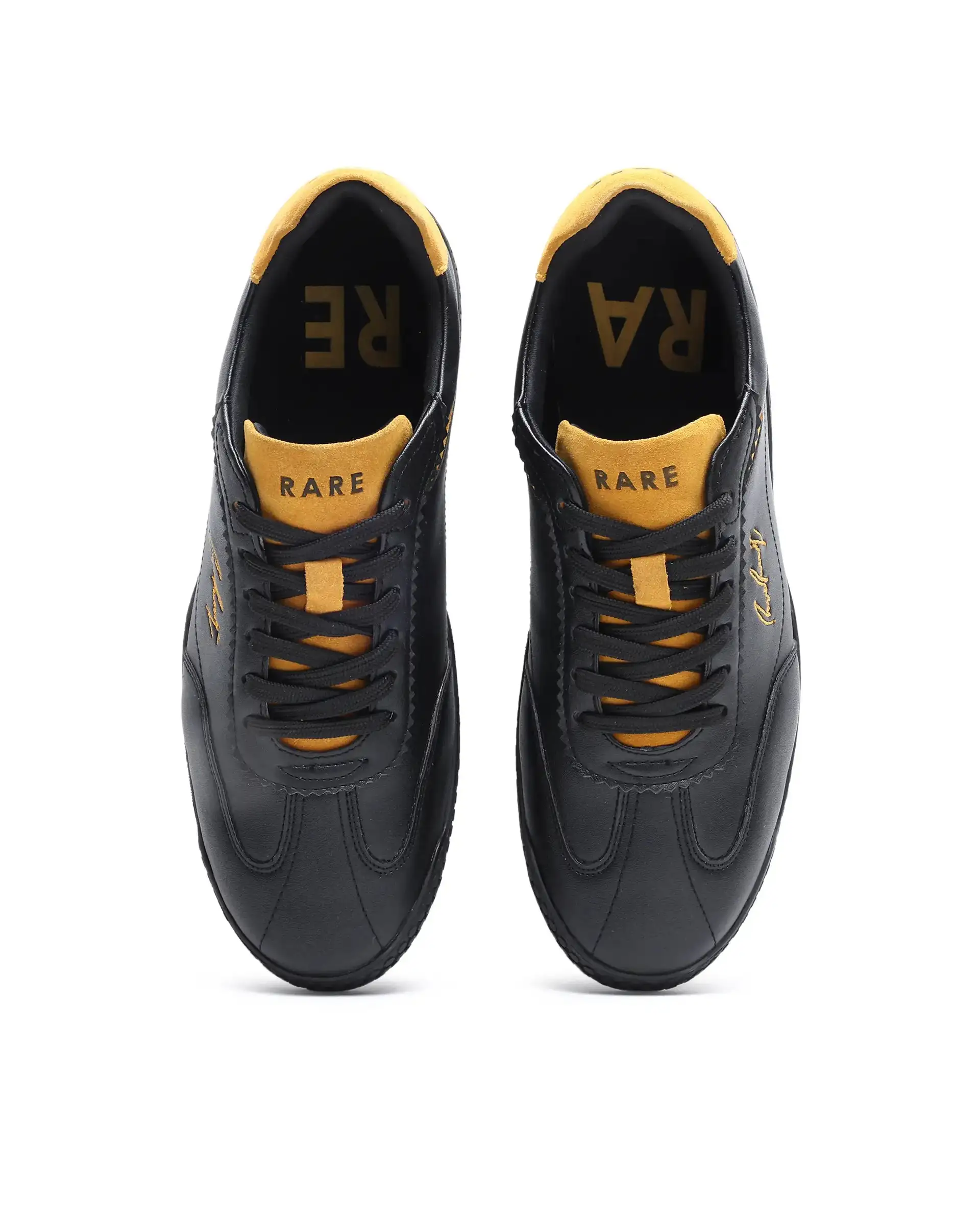 Rare Rabbit Men's Echo Black Micro Leather Sneaker - Image 5