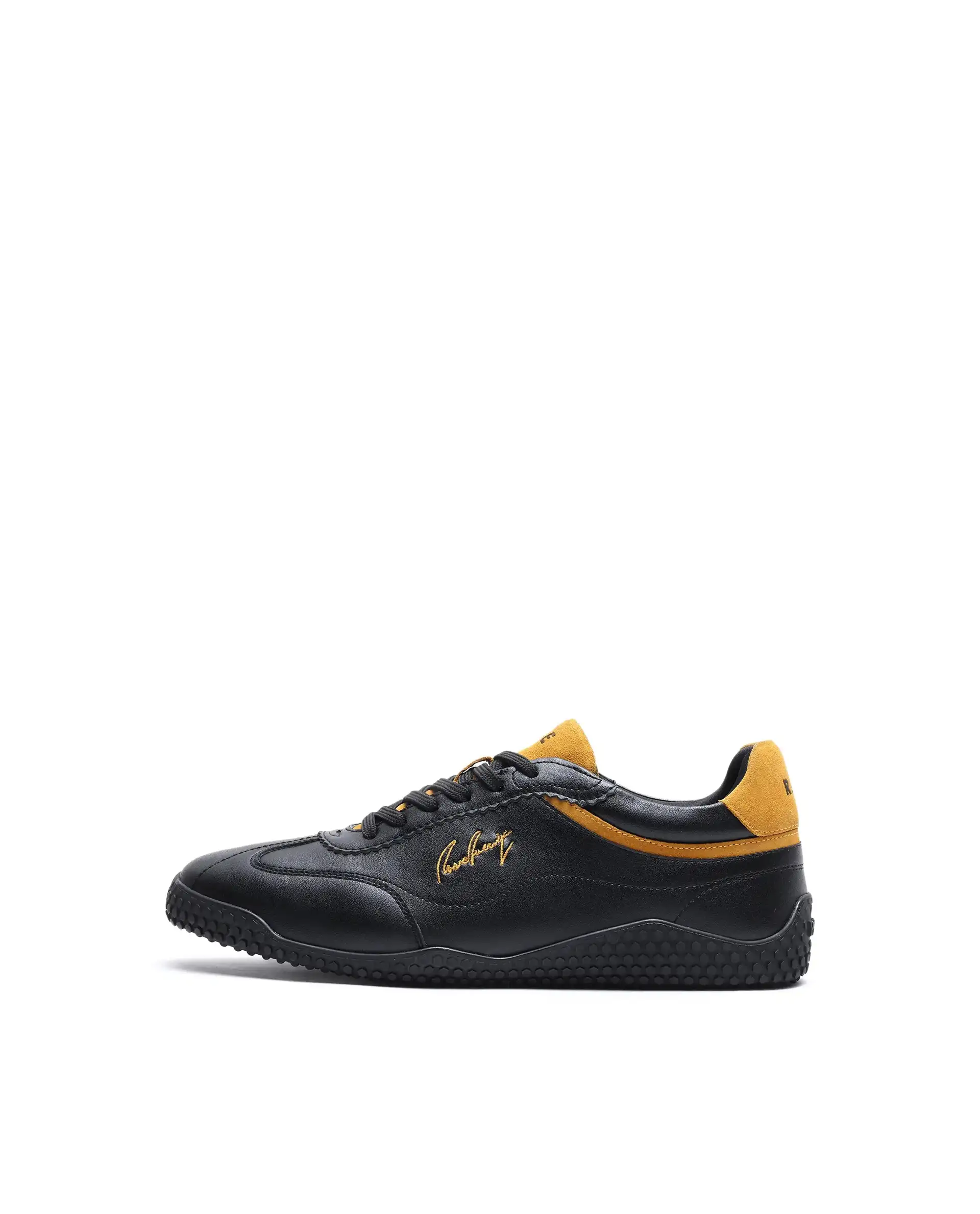 Rare Rabbit Men's Echo Black Micro Leather Sneaker - Image 8