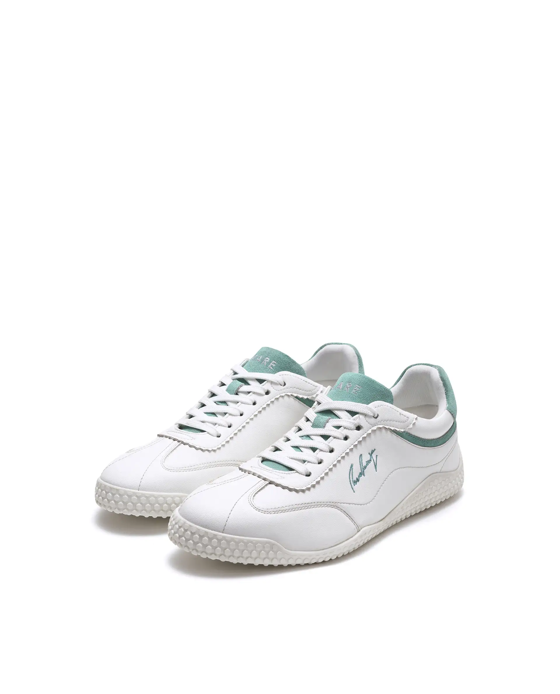 Rare Rabbit Men's Echo White Micro Leather Sneaker - Image 2