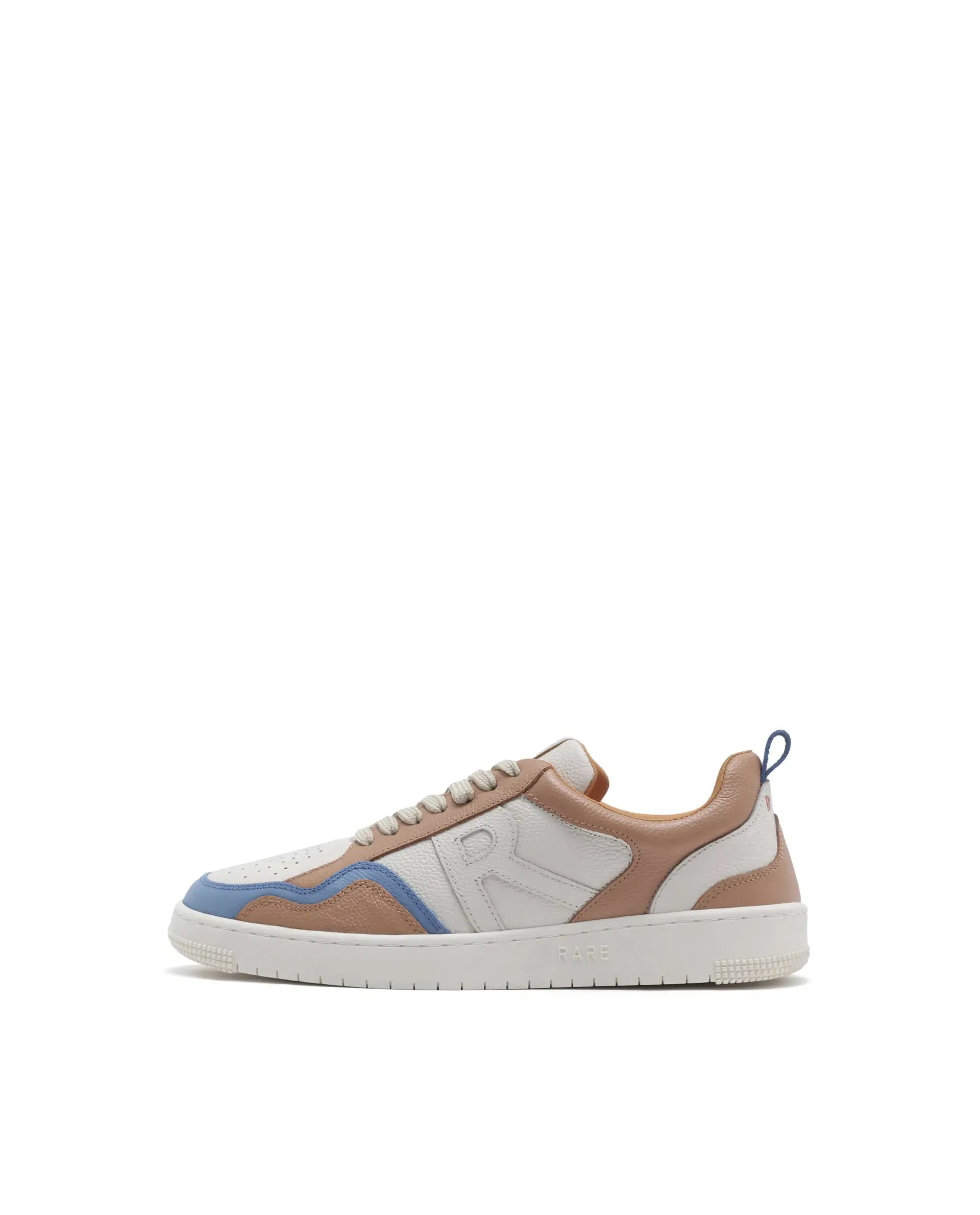 Rare Rabbit Men Edamon Beige Leather Lace-Up Sneaker