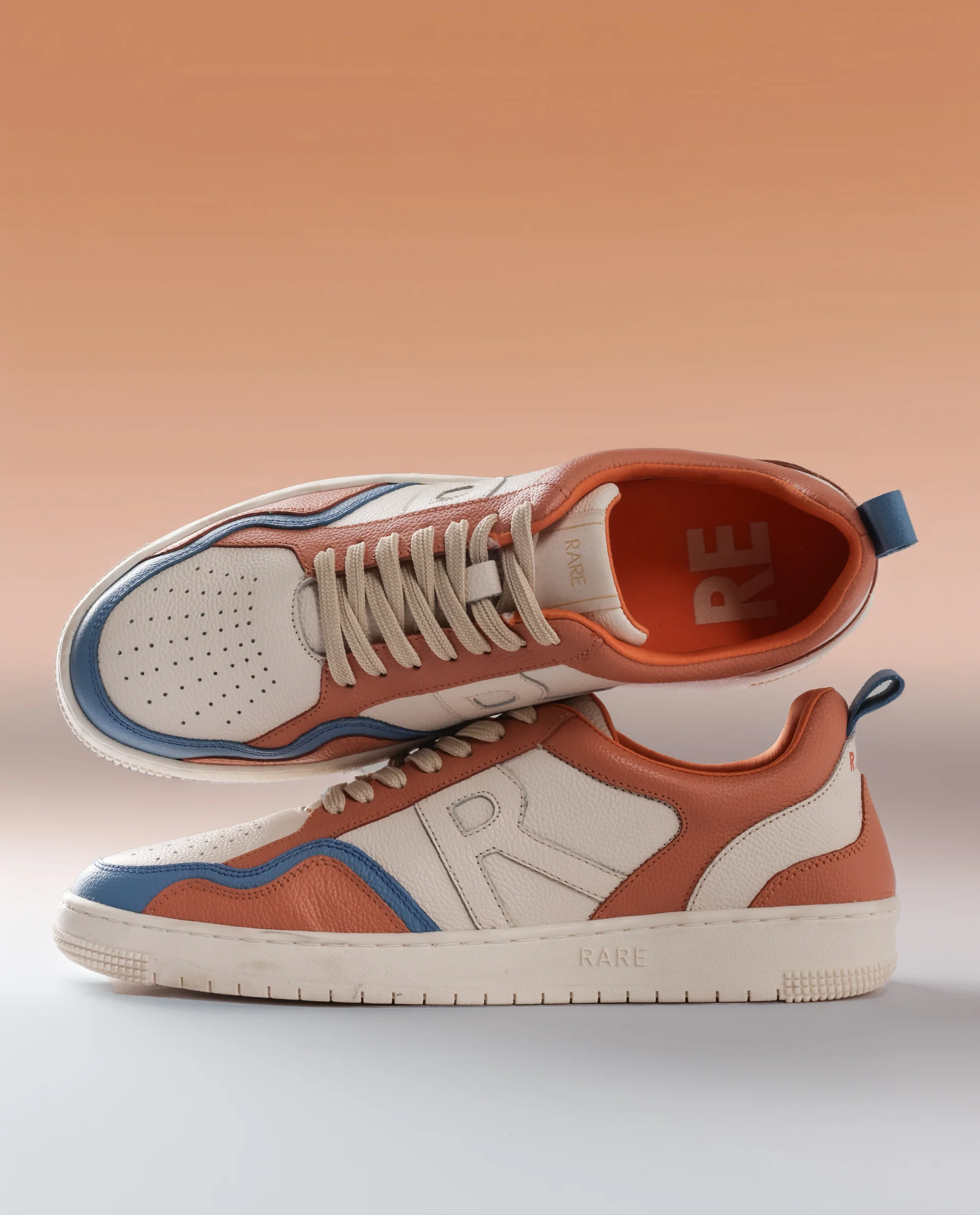 Rare Rabbit Men Edamon Beige Leather Lace-Up Sneaker - Image 9