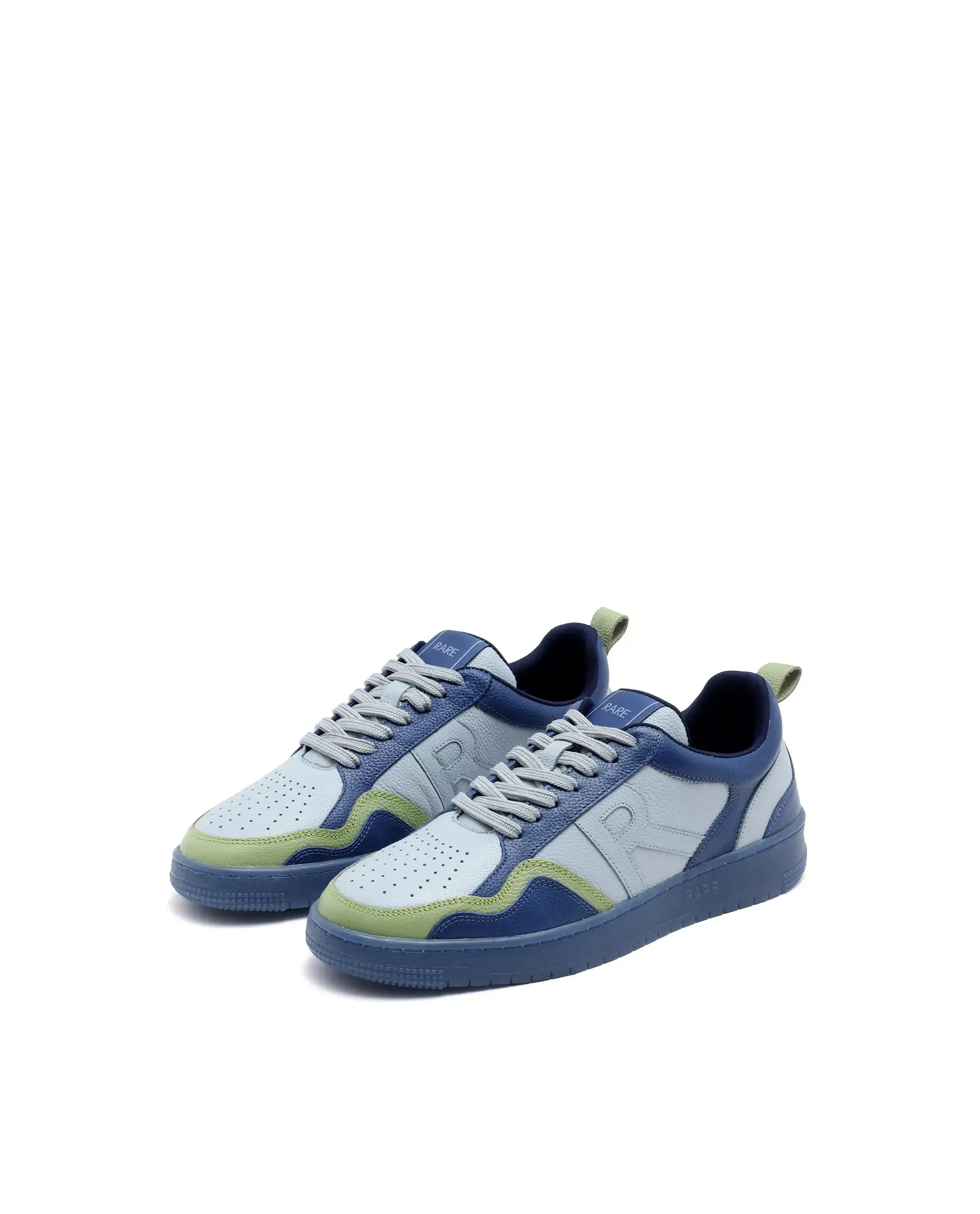 Rare Rabbit Men Edamon Blue Leather Lace-Up Sneaker - Image 3