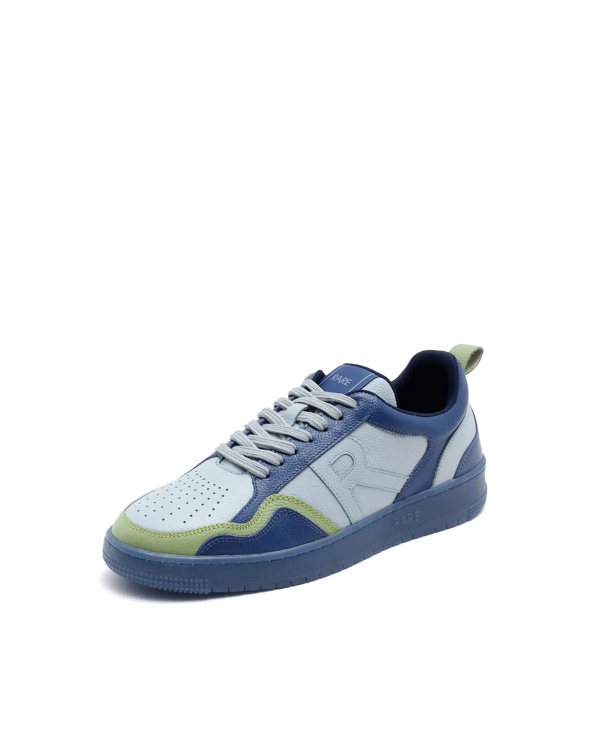 Rare Rabbit Men Edamon Blue Leather Lace-Up Sneaker - Image 4