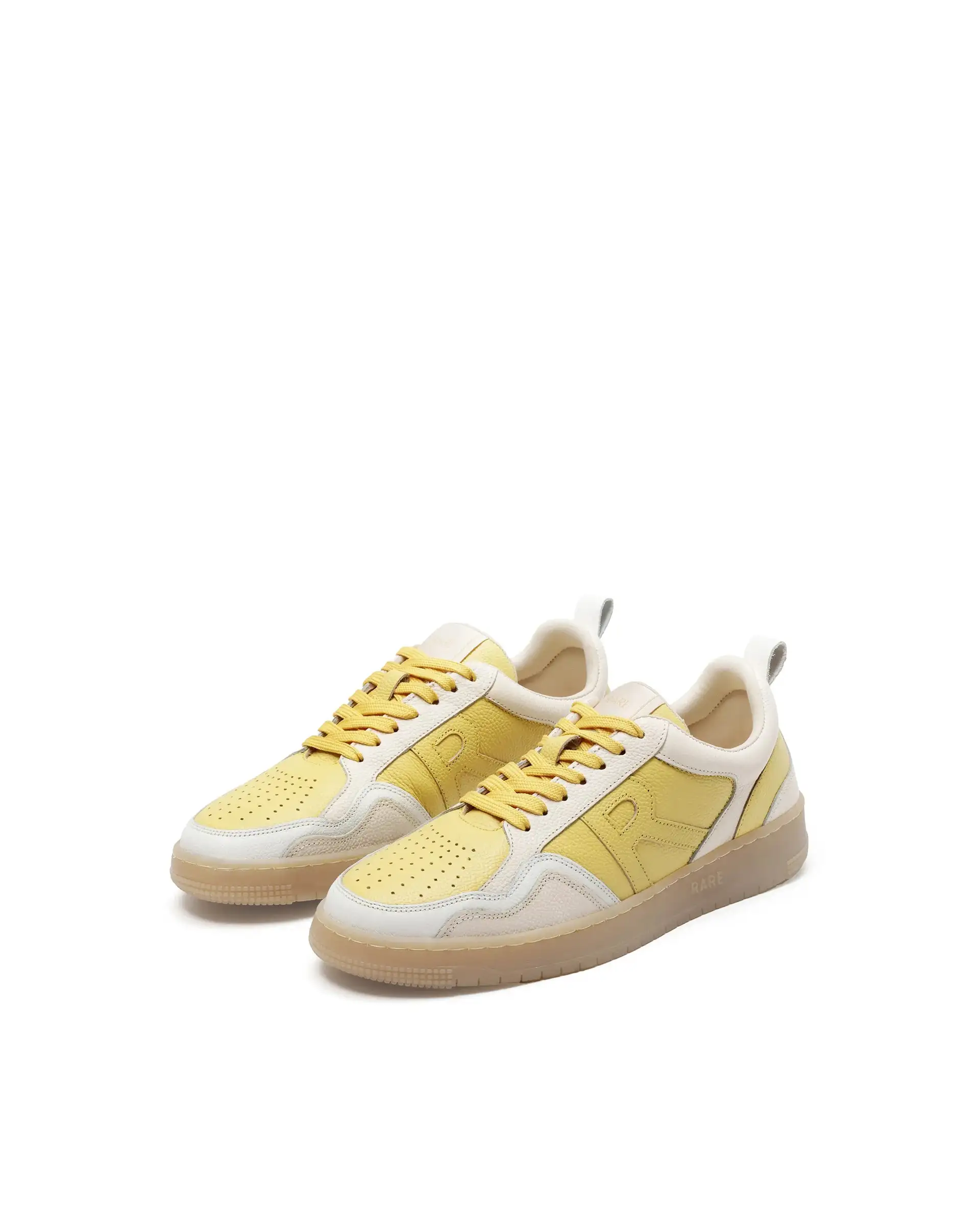 Rare Rabbit Men Edamon Yellow Leather Lace-Up Sneaker - Image 3