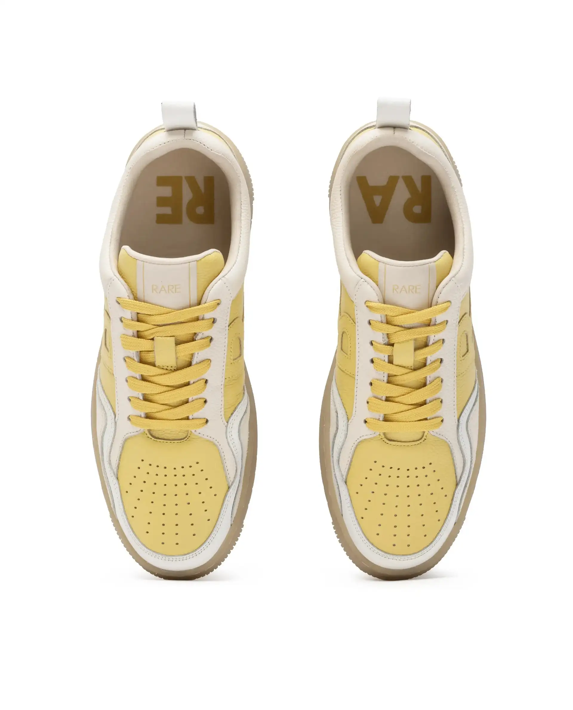 Rare Rabbit Men Edamon Yellow Leather Lace-Up Sneaker - Image 4