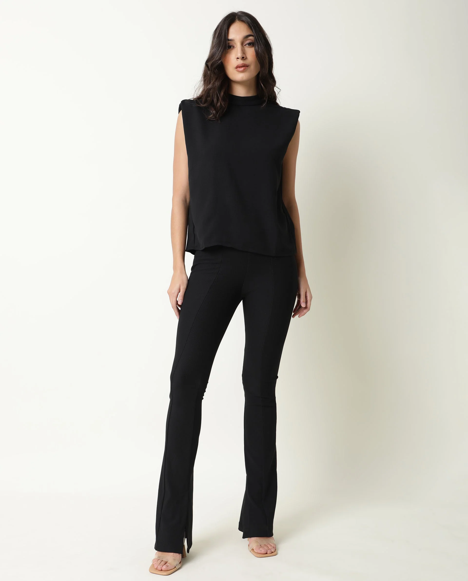 Rareism Womens Edit Black Top Sleeveless Round Neck - Image 11