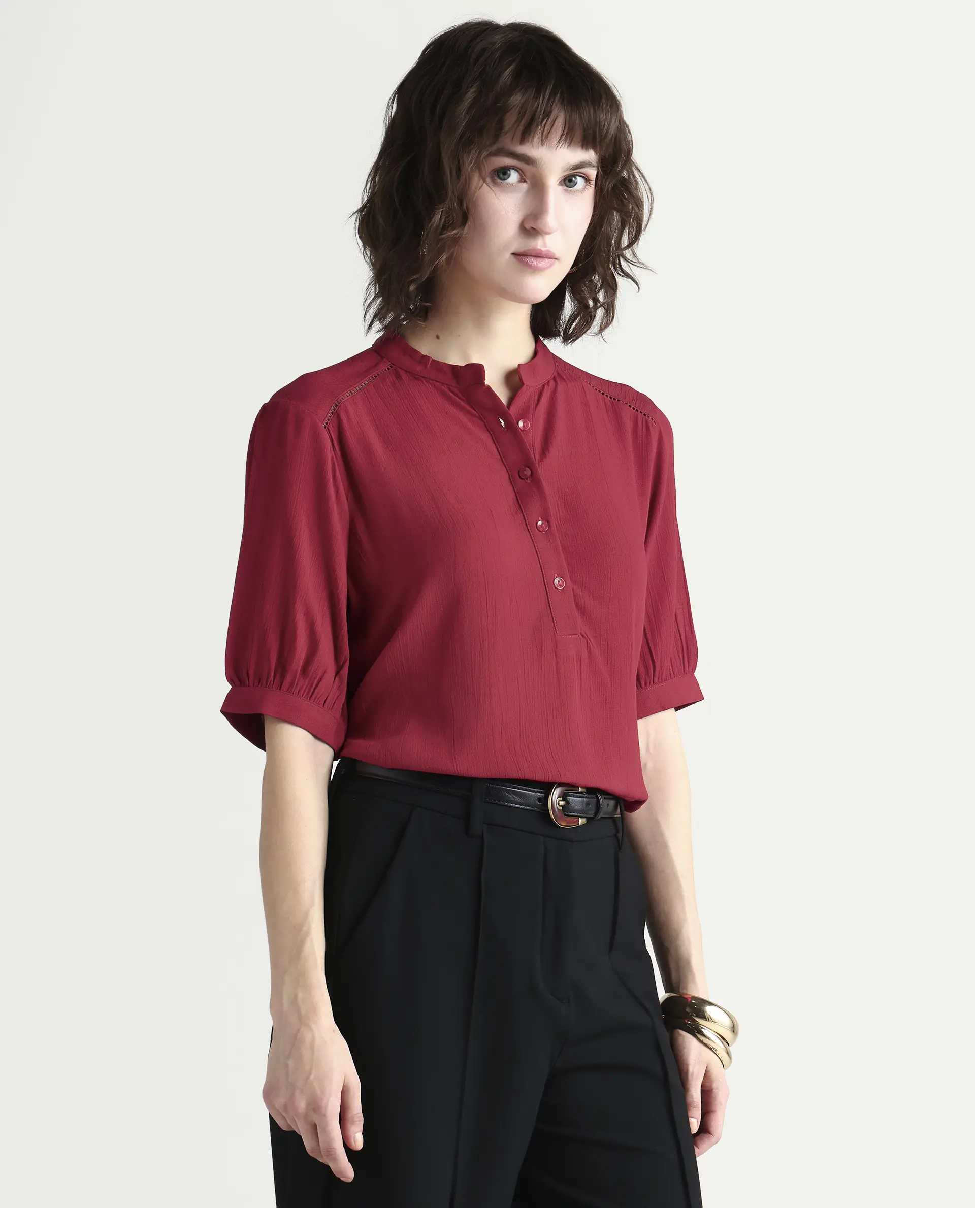 Rareism Women's Elane Red Ct Plain Top - Image 6
