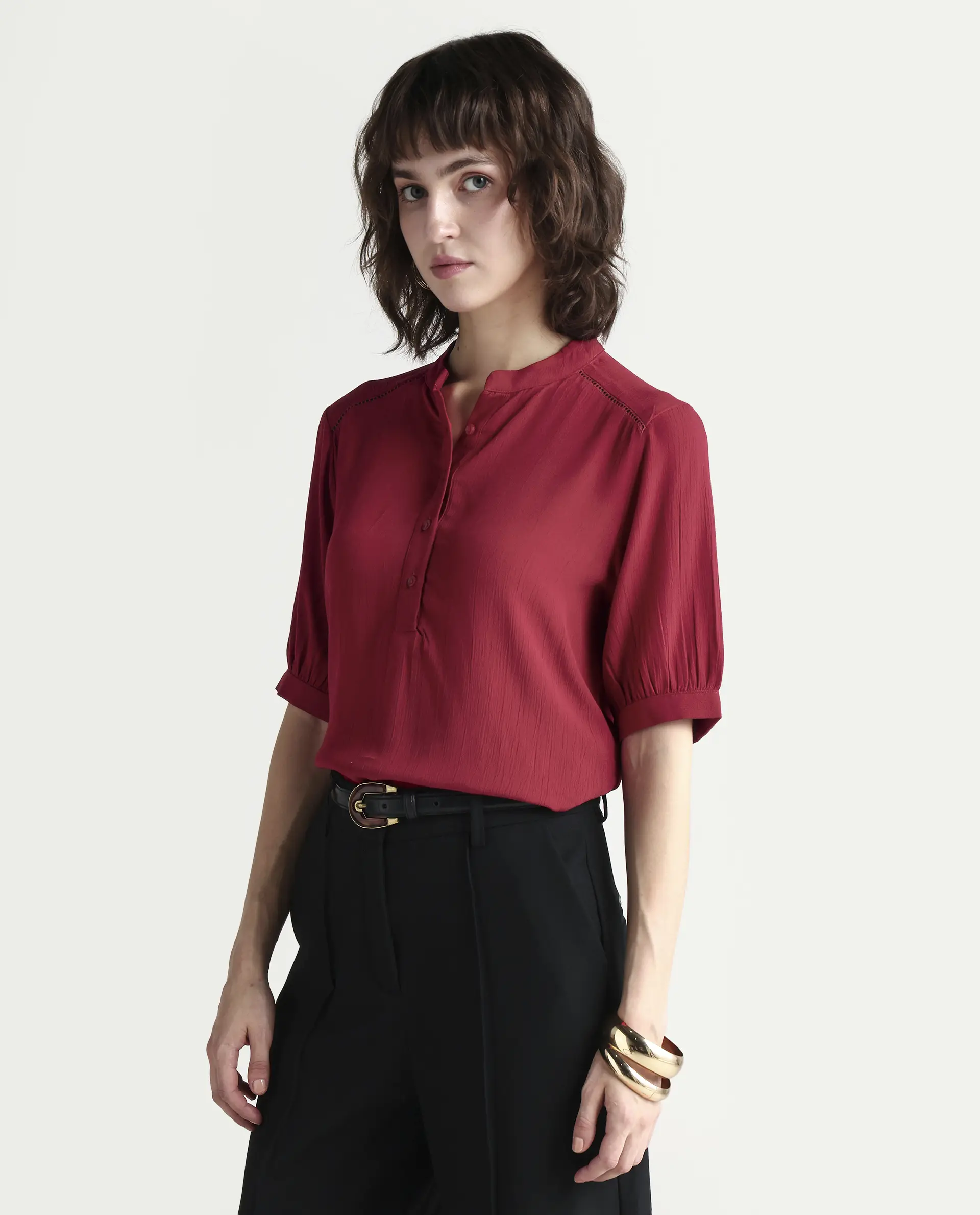 Rareism Women's Elane Red Ct Plain Top - Image 7