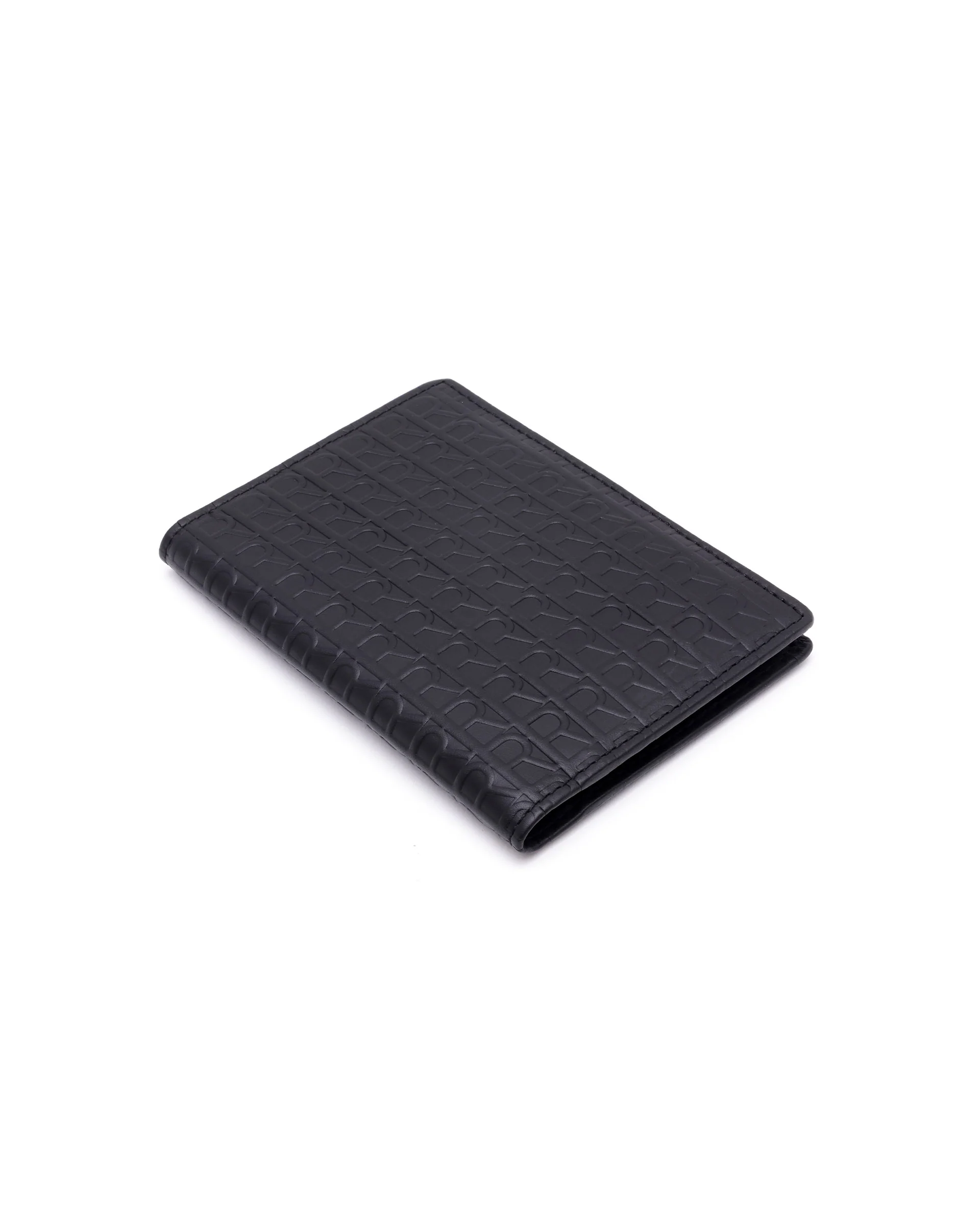 Rare Rabbit Men's Ellen Black Bi Fold Rfid Embossed Monogram Passport Holder - Image 4