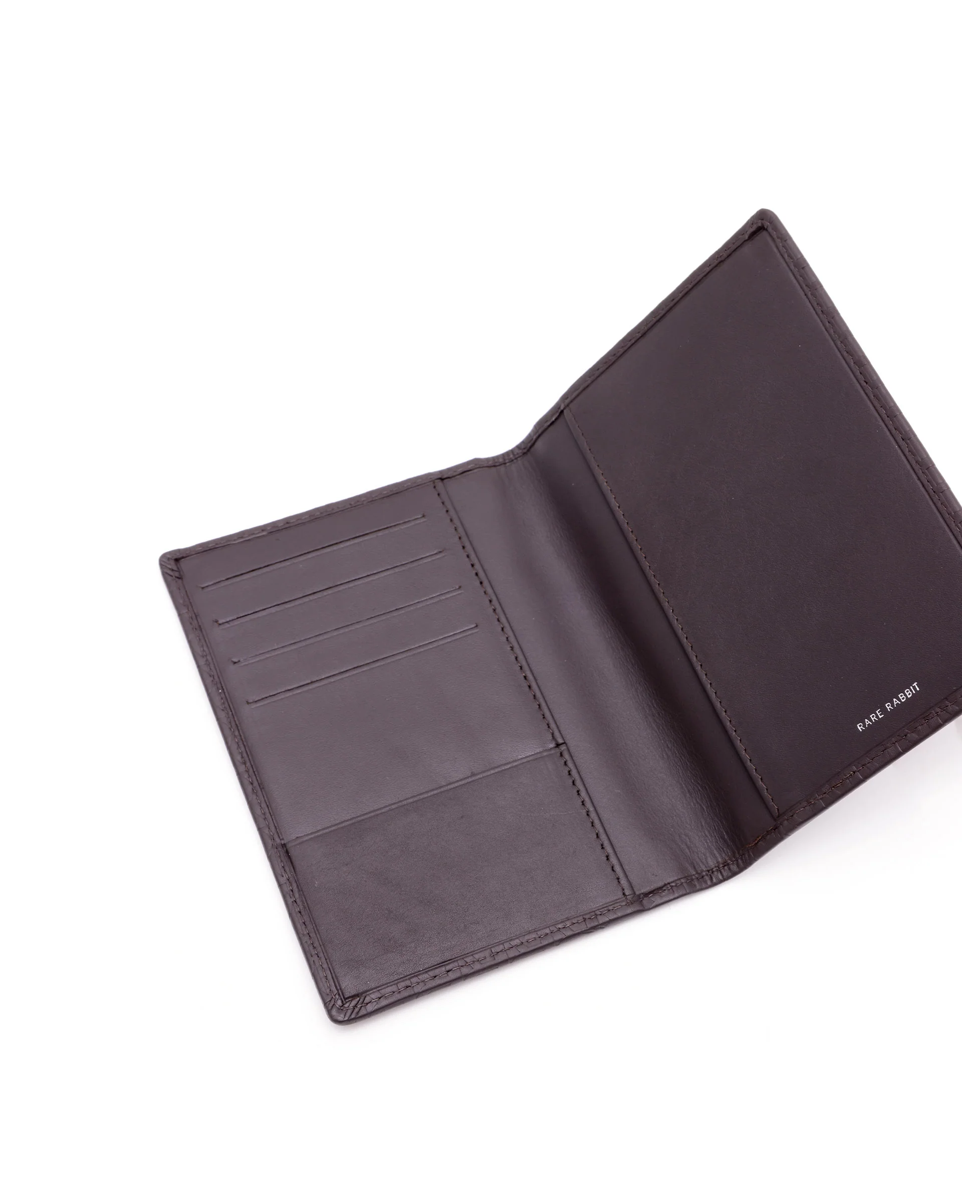 Rare Rabbit Men's Ellen Brown Bi Fold Rfid Embossed Monogram Passport Holder - Image 3