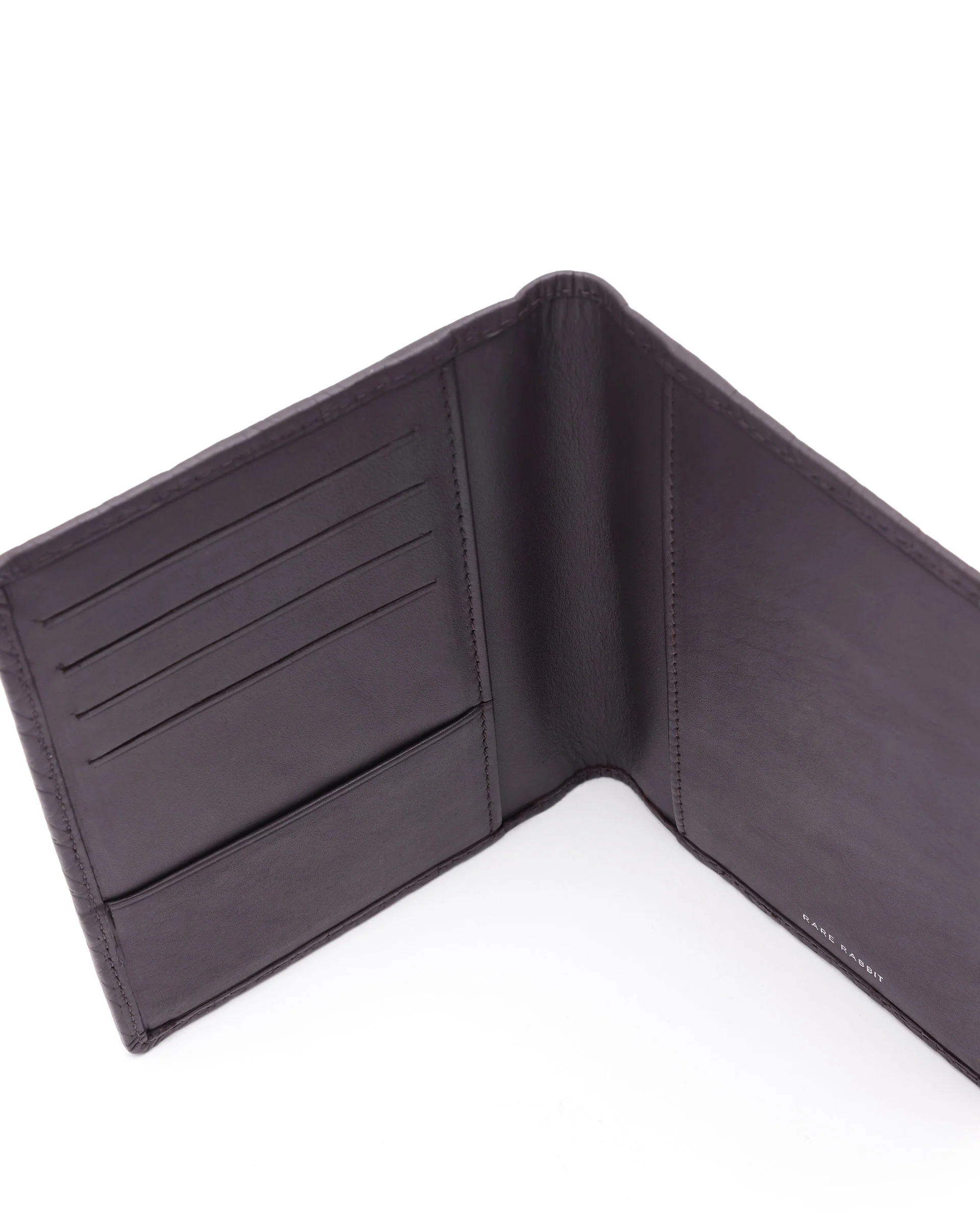 Rare Rabbit Men's Ellen Brown Bi Fold Rfid Embossed Monogram Passport Holder - Image 5