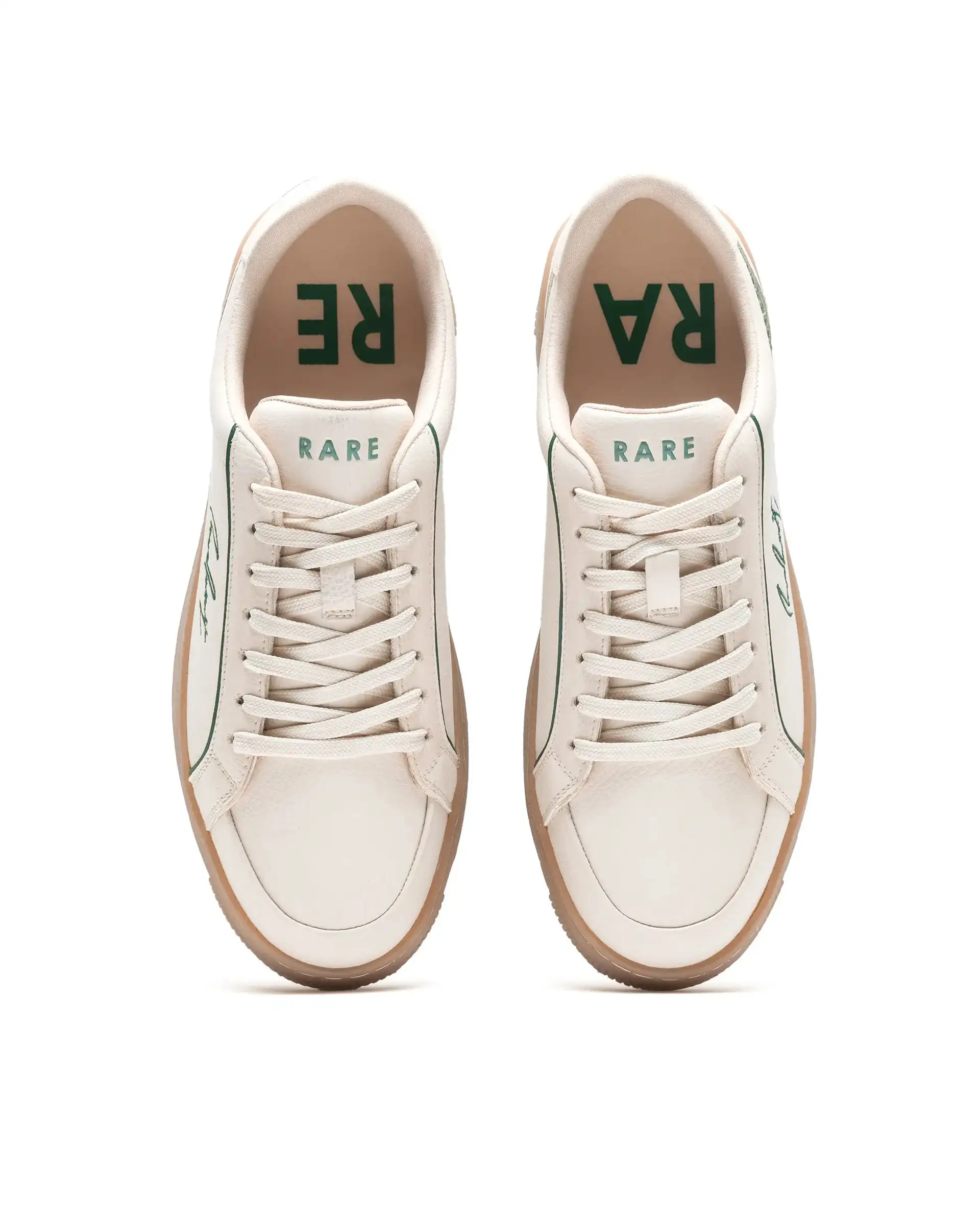 Rare Rabbit Men's Elleo Beige Micro Leather Sneaker - Image 2