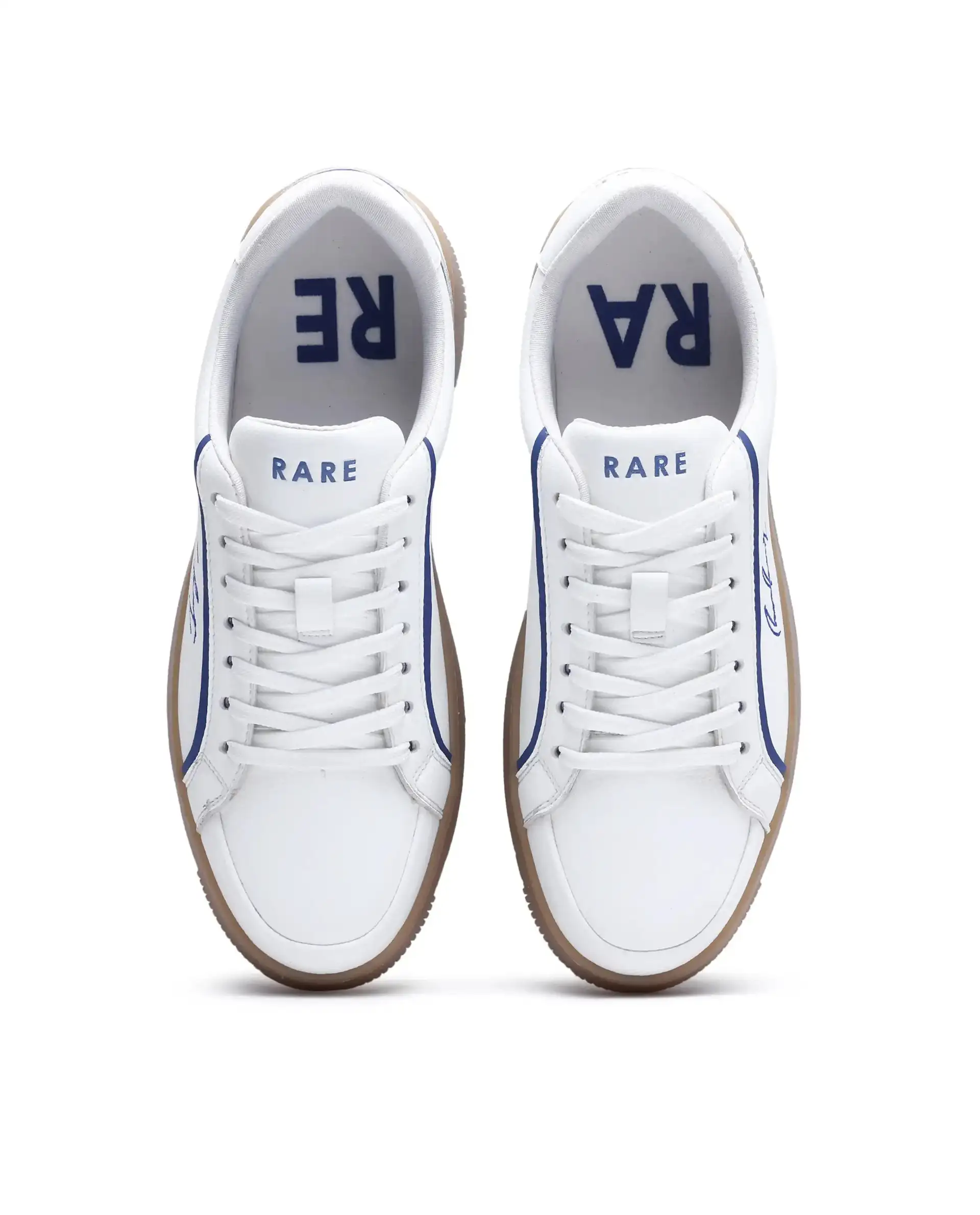 Rare Rabbit Men's Elleo Blue Micro Leather Sneaker - Image 5