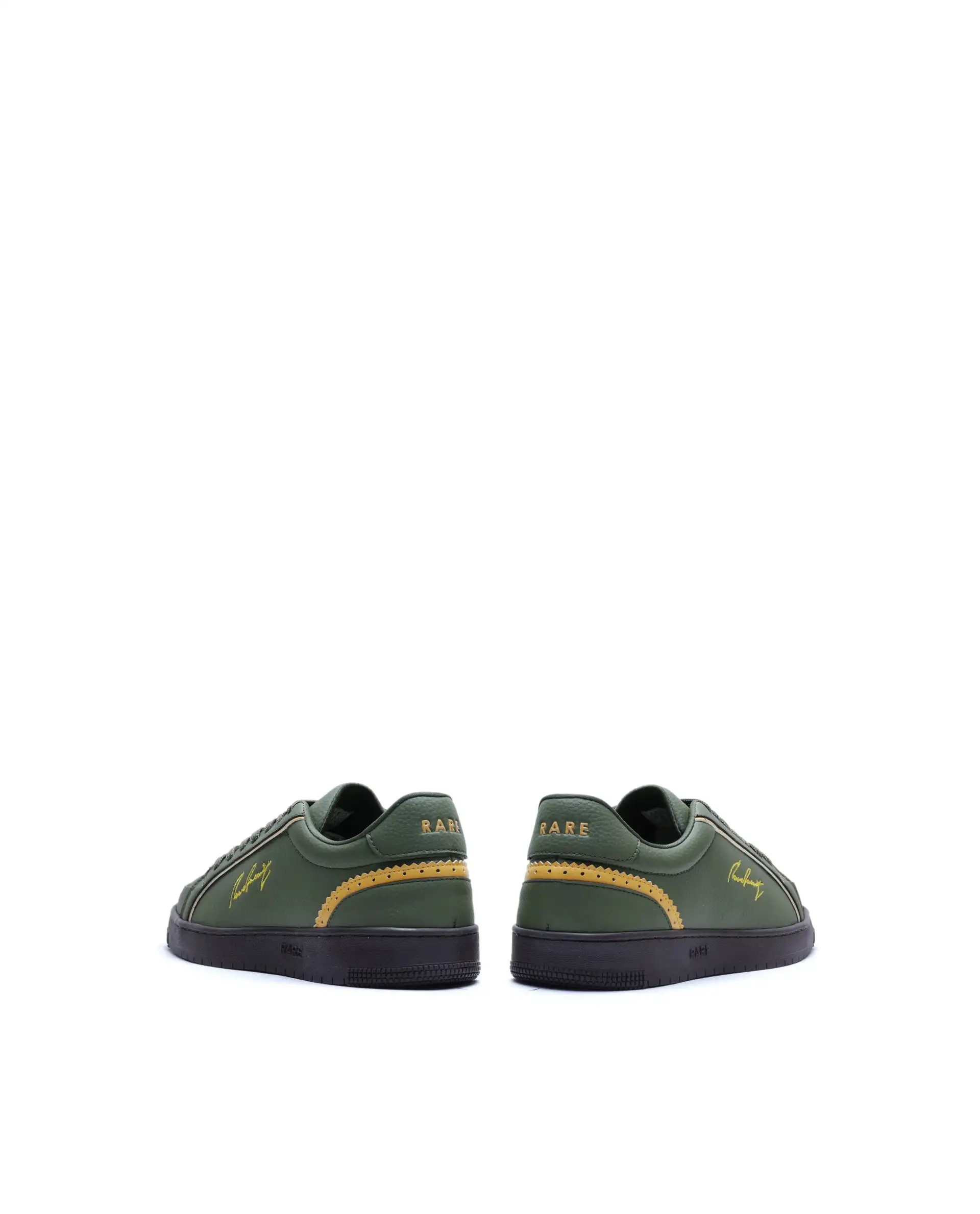 Rare Rabbit Men's Elleo Olive Micro Leather Sneaker - Image 5