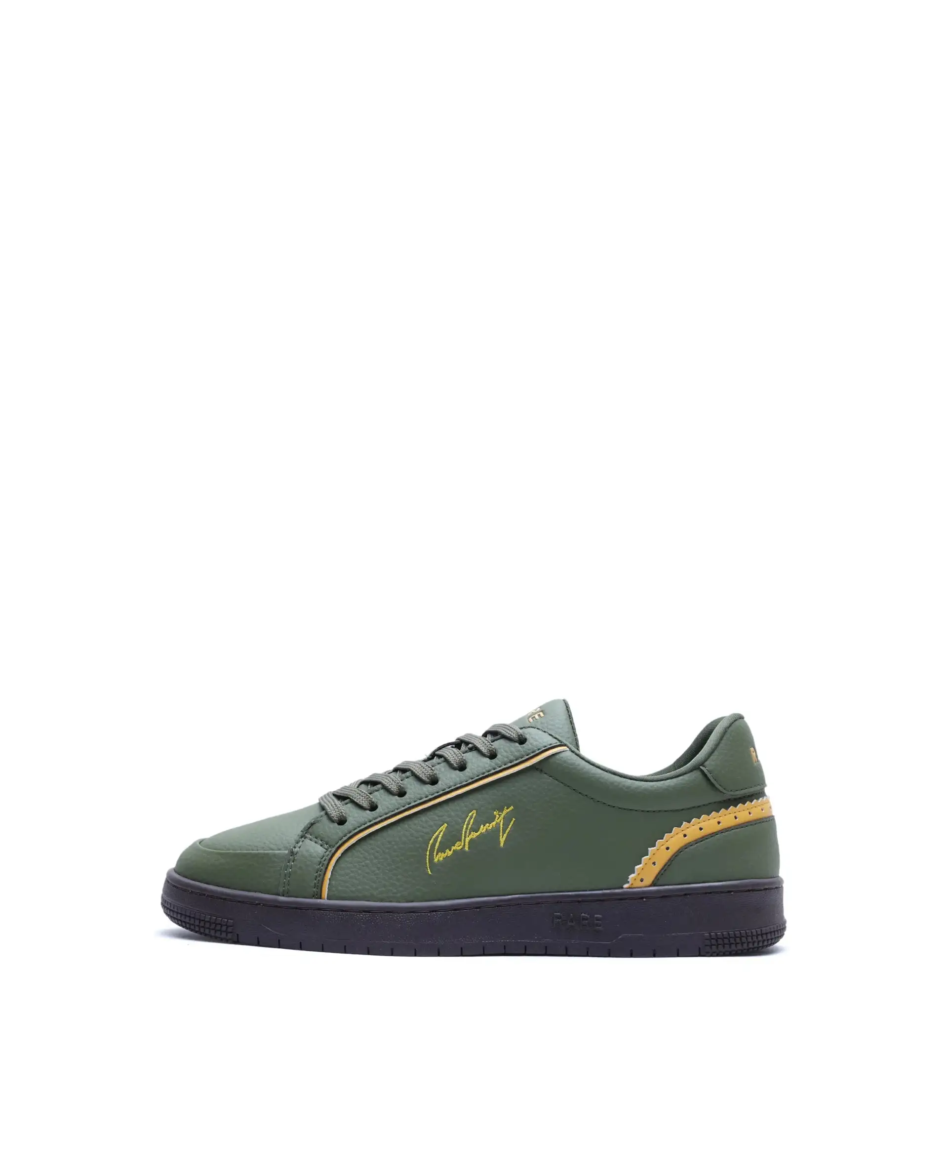 Rare Rabbit Men's Elleo Olive Micro Leather Sneaker - Image 8