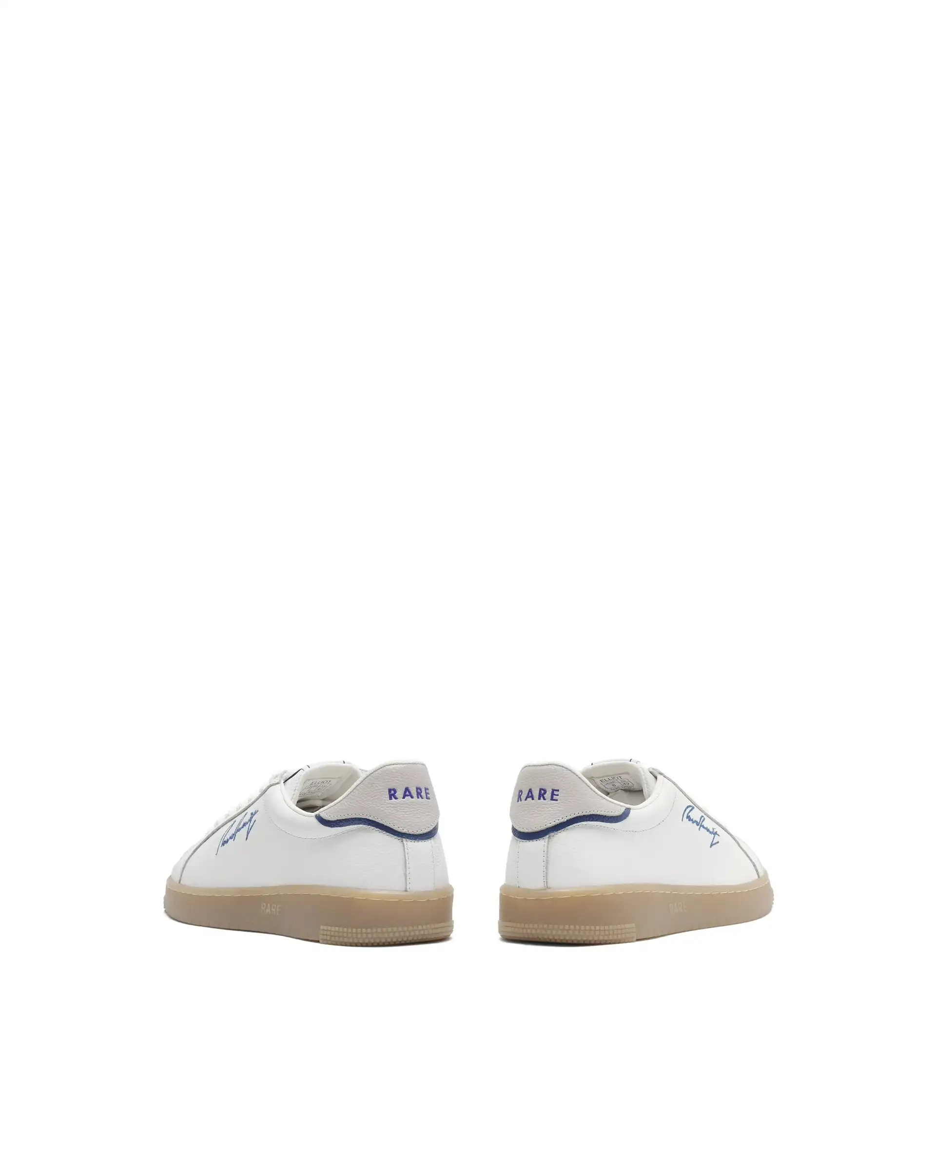Rare Rabbit Men Elliot White Genuine Leather Embroidered Signature Low-Top Lace-Up Closure Sneaker - Image 6