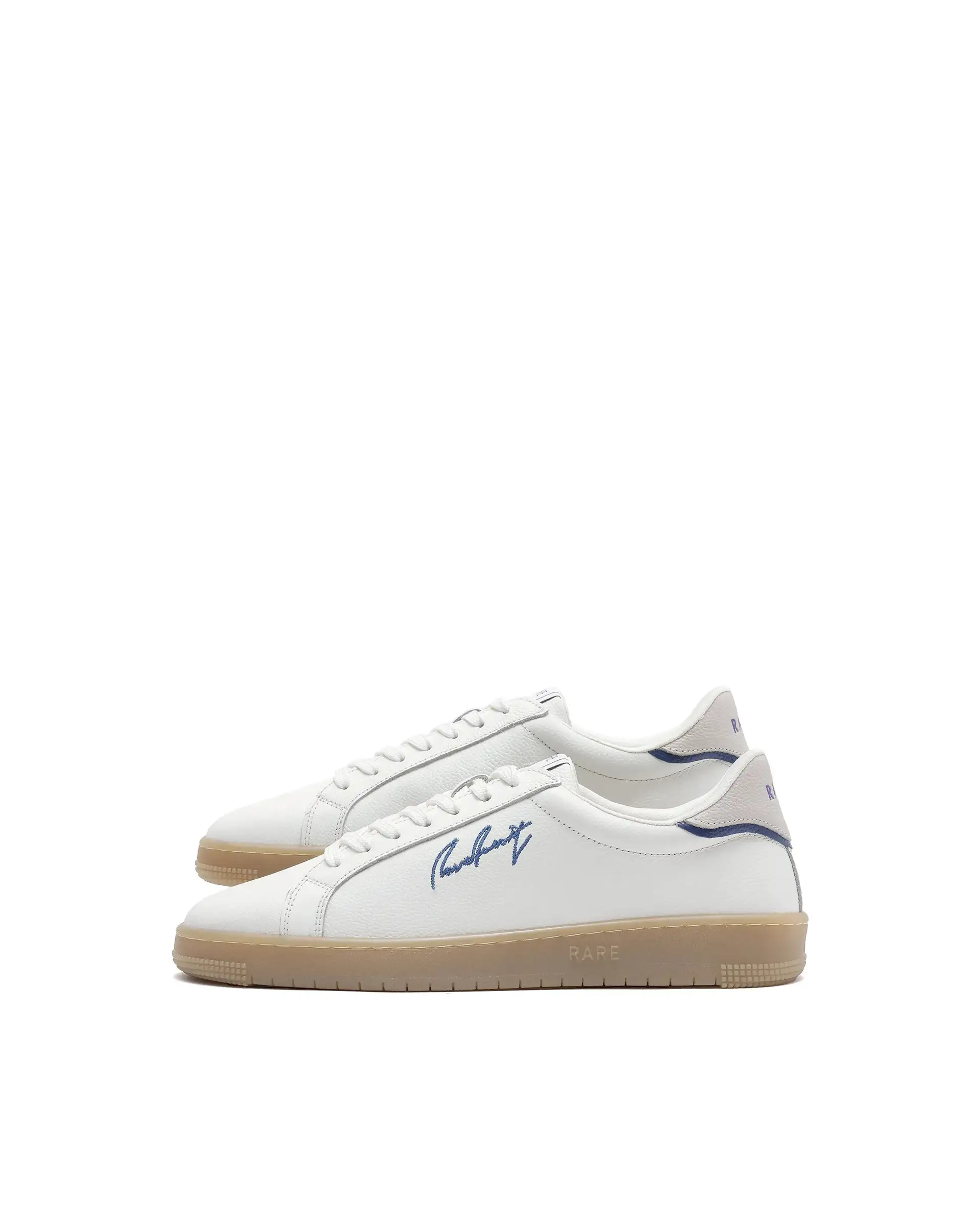 Rare Rabbit Men Elliot White Genuine Leather Embroidered Signature Low-Top Lace-Up Closure Sneaker - Image 7