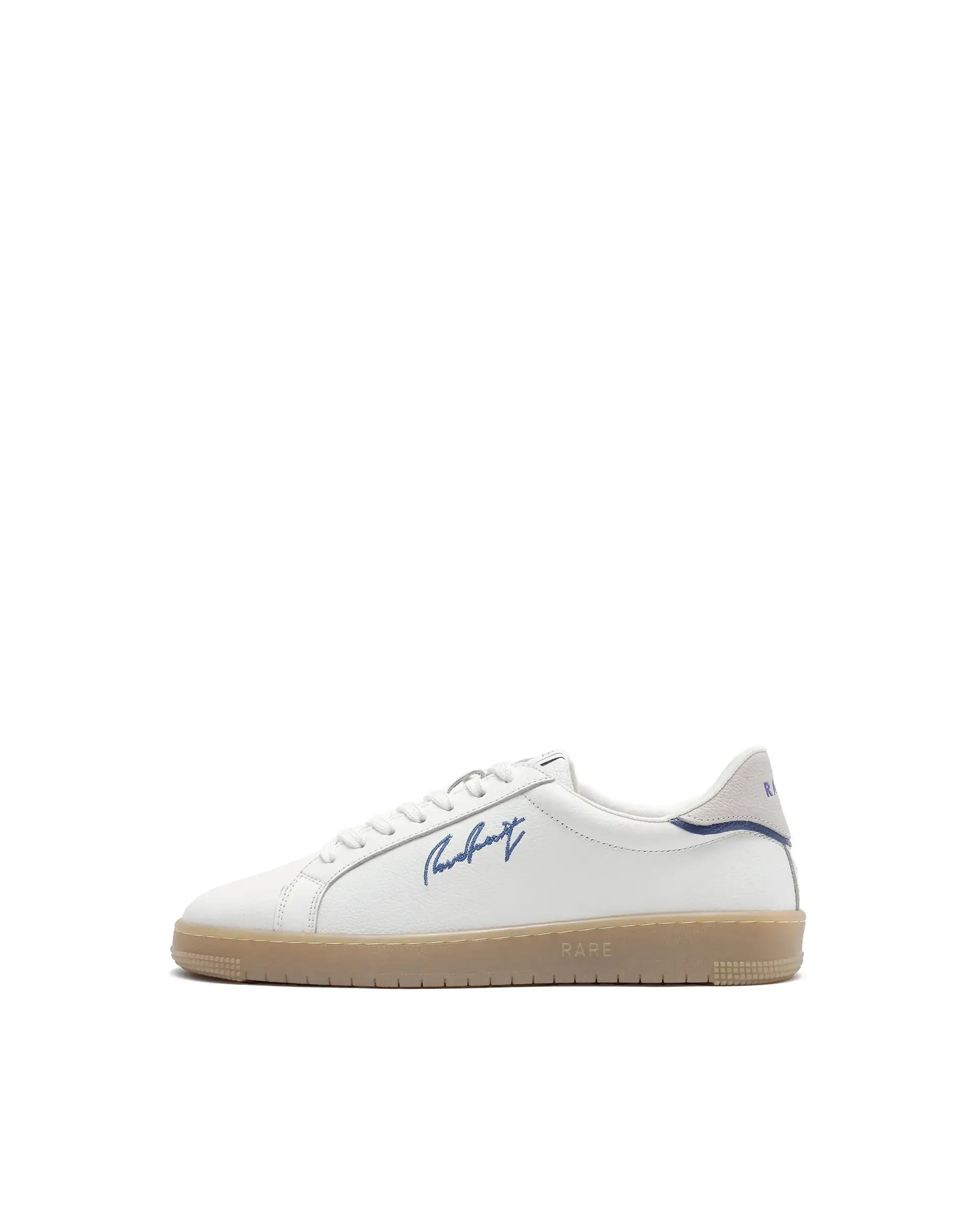 Rare Rabbit Men Elliot White Genuine Leather Embroidered Signature Low-Top Lace-Up Closure Sneaker - Image 9