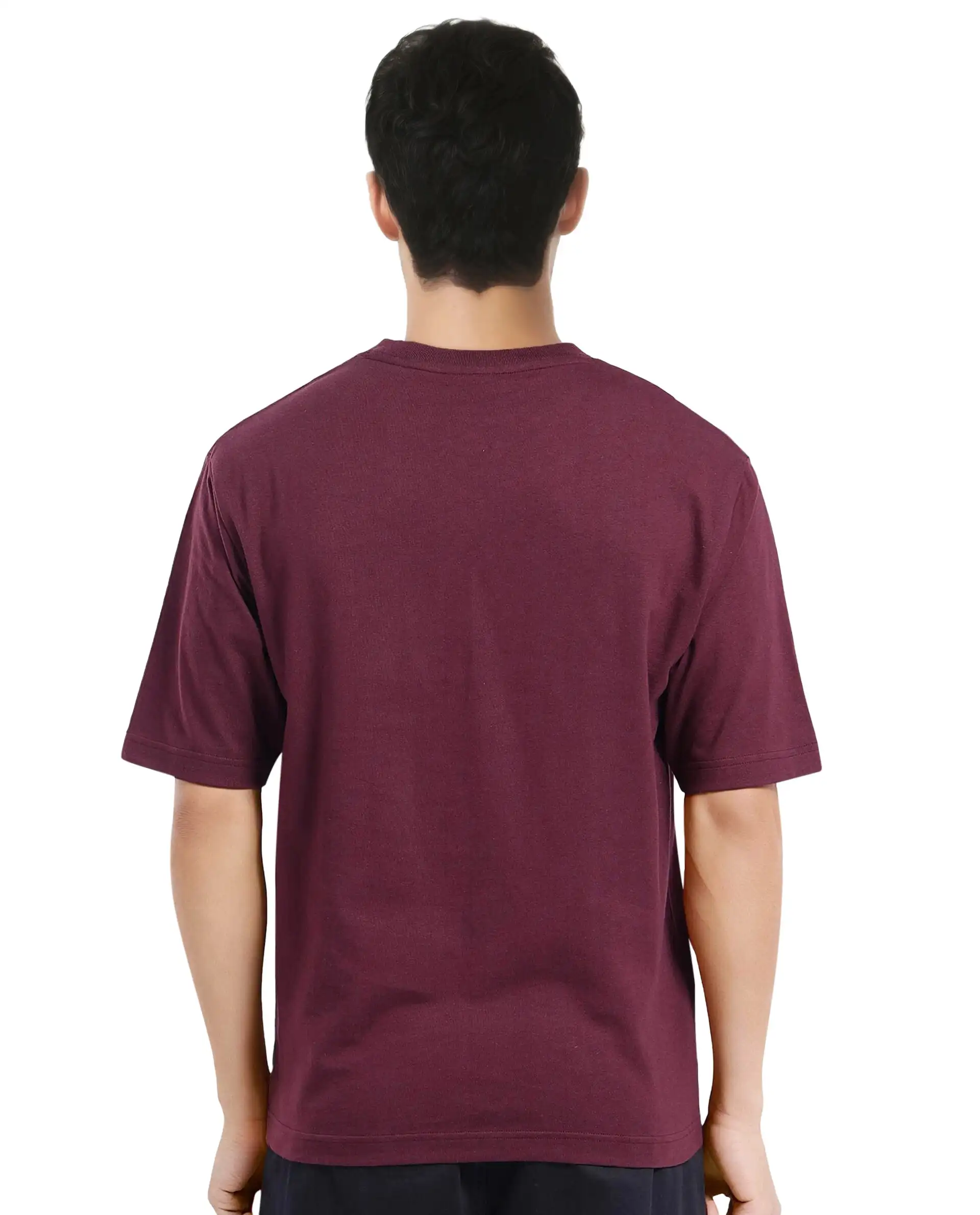 Rare Rabbit Men's Ello Dark Maroon Cotton Graphic Print Regular Fit Half Sleeve Crew Neck T-Shirt - Image 6