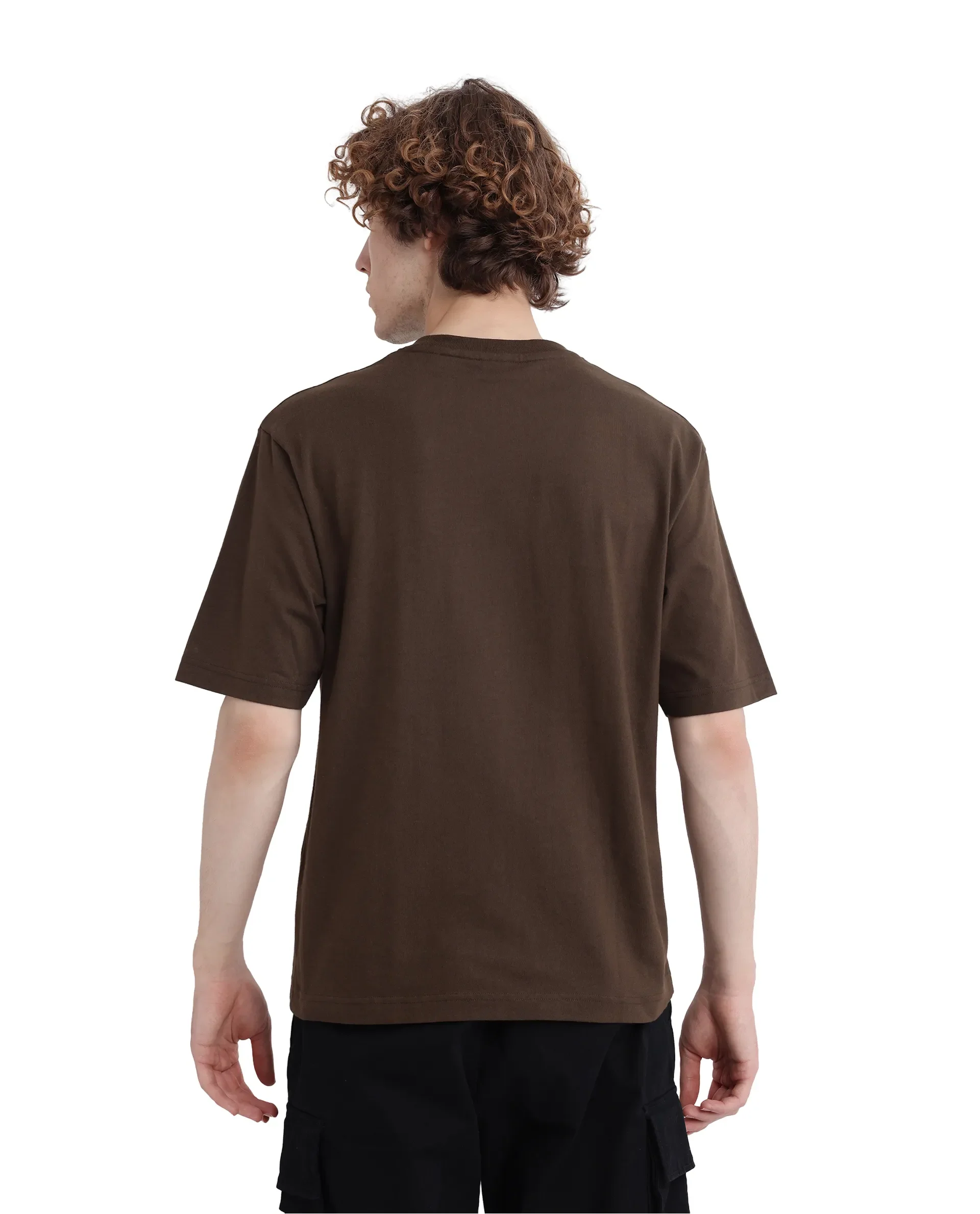 Rare Rabbit Men's Ello Olive Graphic Print Regular Fit Half Sleeve Crew Neck T-Shirt - Image 5