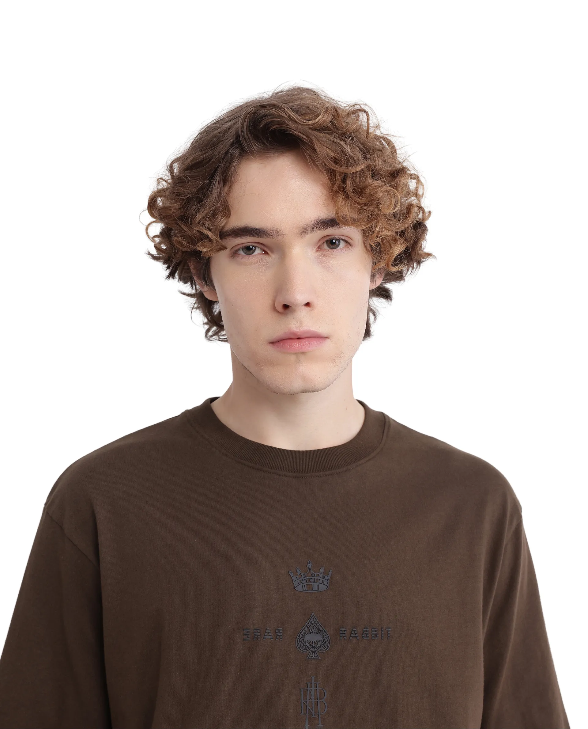 Rare Rabbit Men's Ello Olive Graphic Print Regular Fit Half Sleeve Crew Neck T-Shirt - Image 6