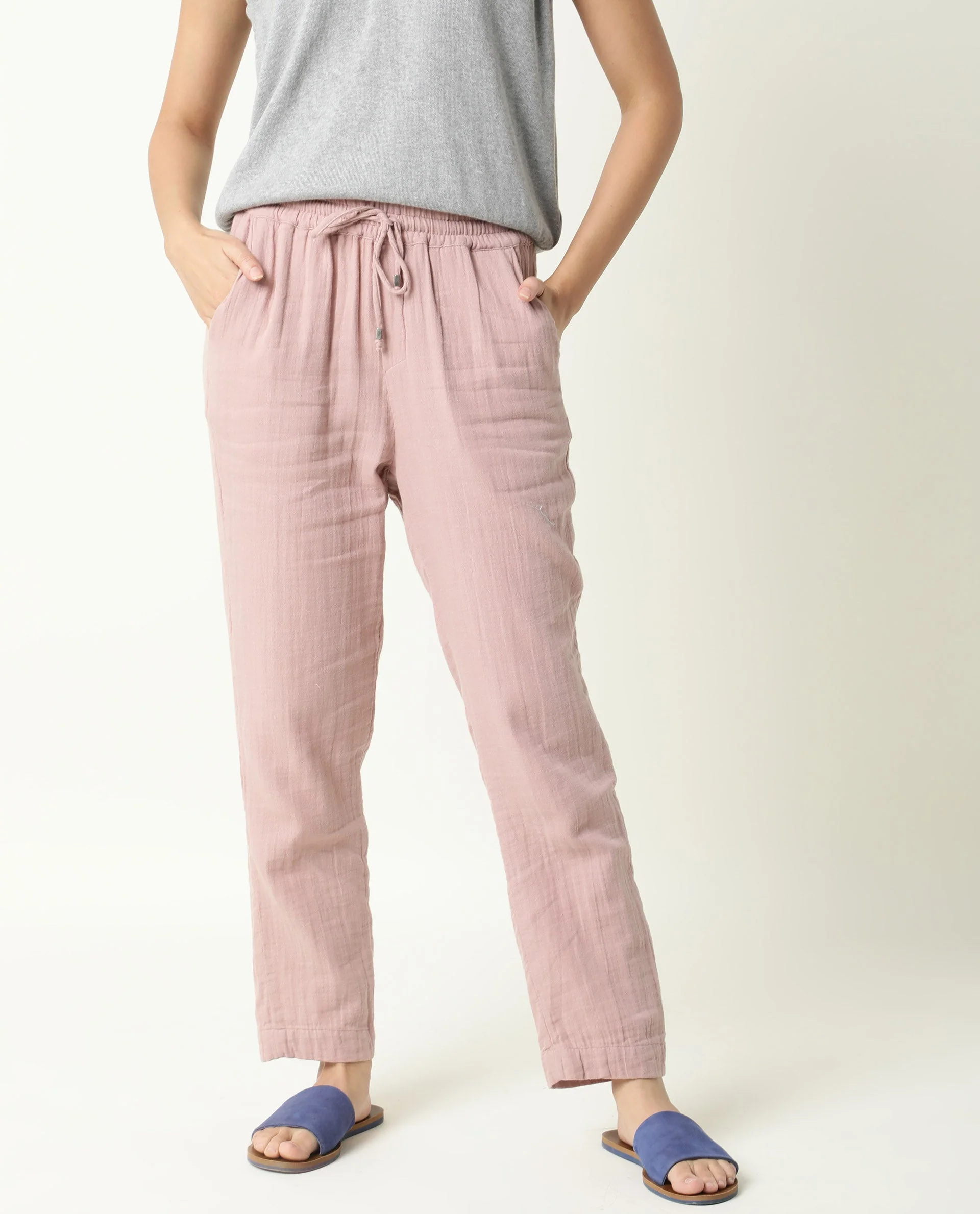 Rareism Women's Elo Pink Cotton Plain Ankle Length Regular Fit Trouser - Image 6