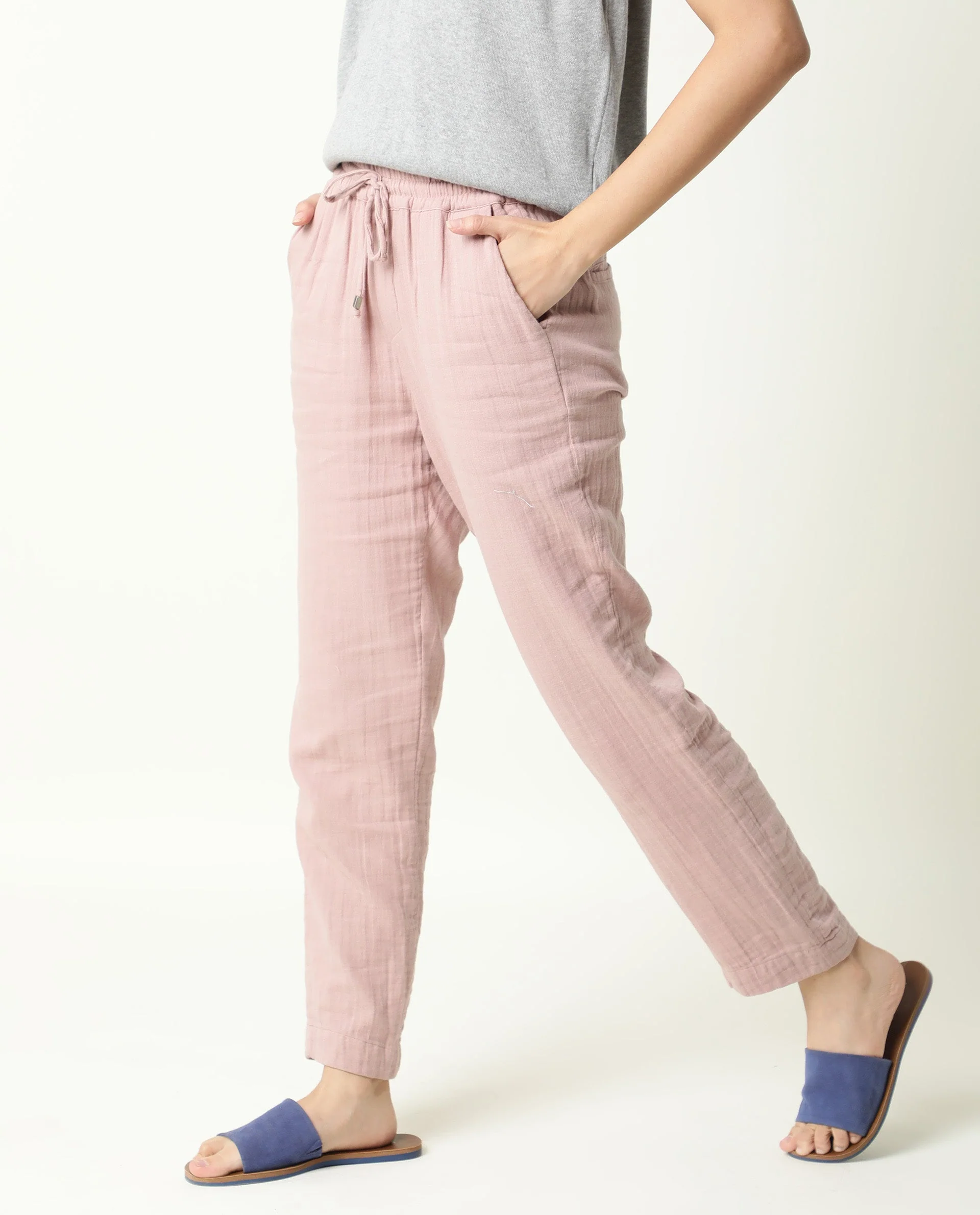Rareism Women's Elo Pink Cotton Plain Ankle Length Regular Fit Trouser - Image 8
