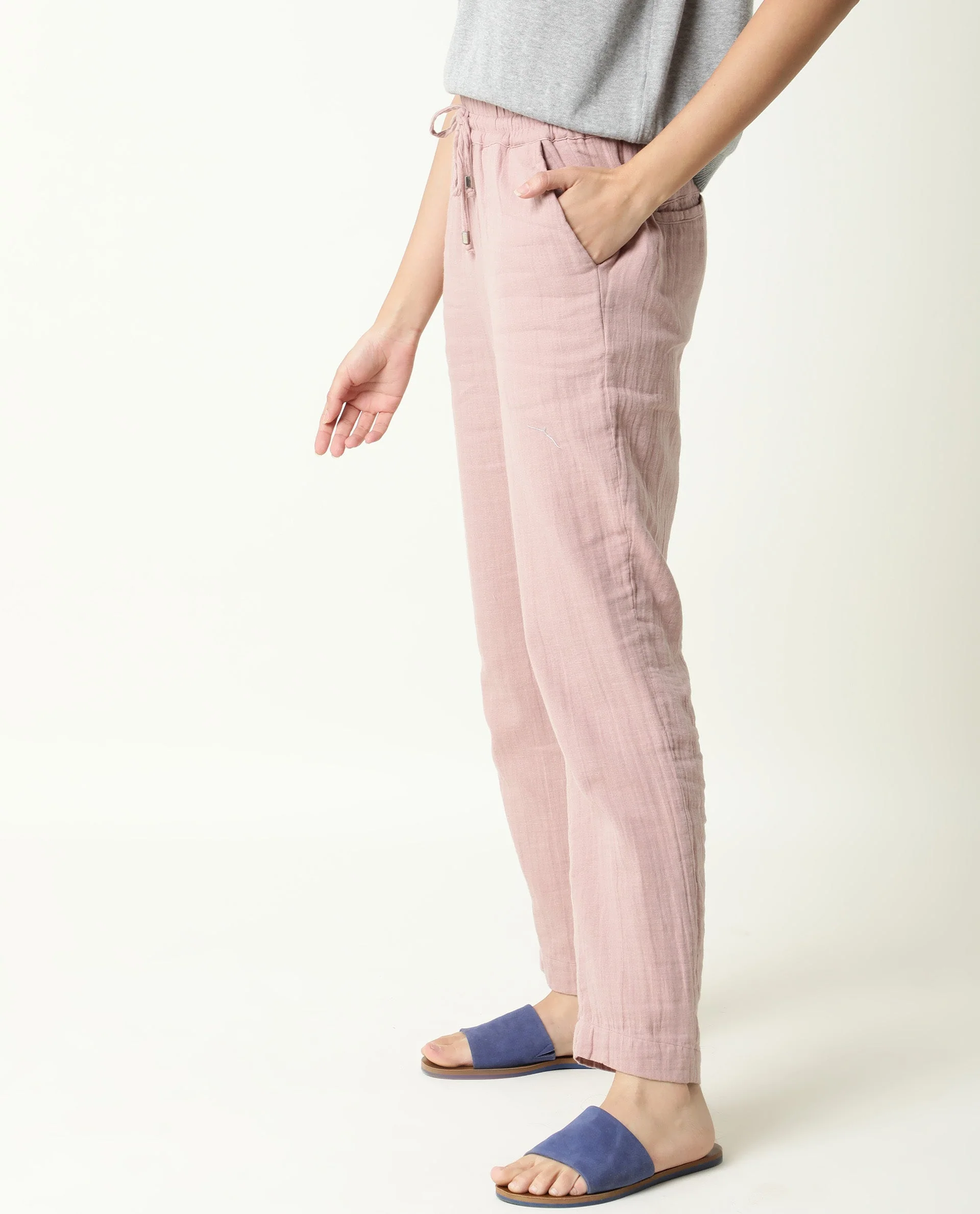 Rareism Women's Elo Pink Cotton Plain Ankle Length Regular Fit Trouser - Image 9