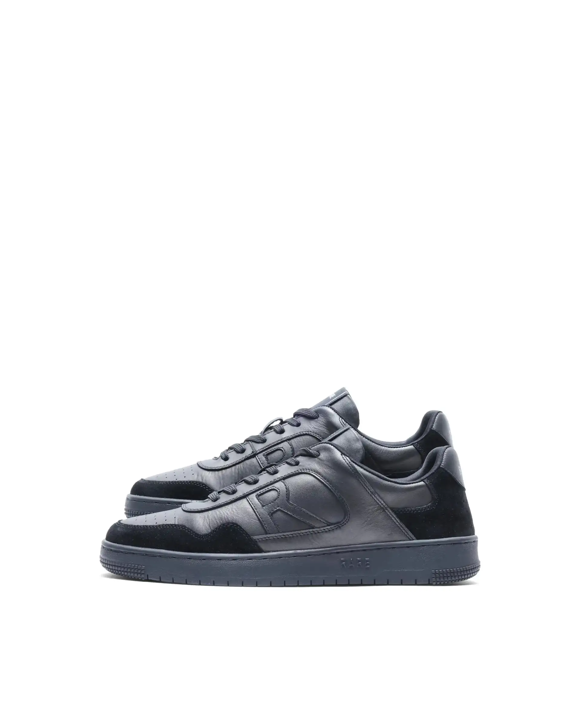 Rare Rabbit Men's Elysium Dark Black Leather Lace-Up Closure Sneaker - Image 6