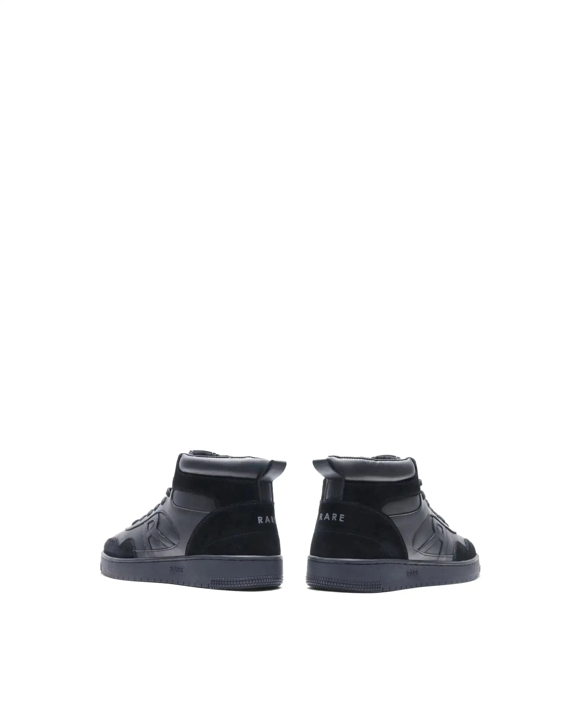 Rare Rabbit Men's Elysium High Dark Black Leather Lace-Up Closure Hi-Top Sneaker - Image 7