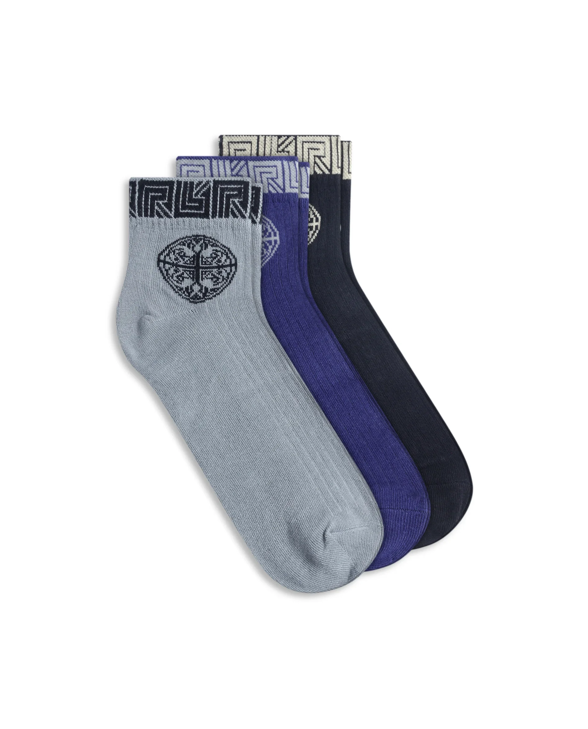 Rare Rabbit Men Emb Assorted High Ankle Socks - Image 3