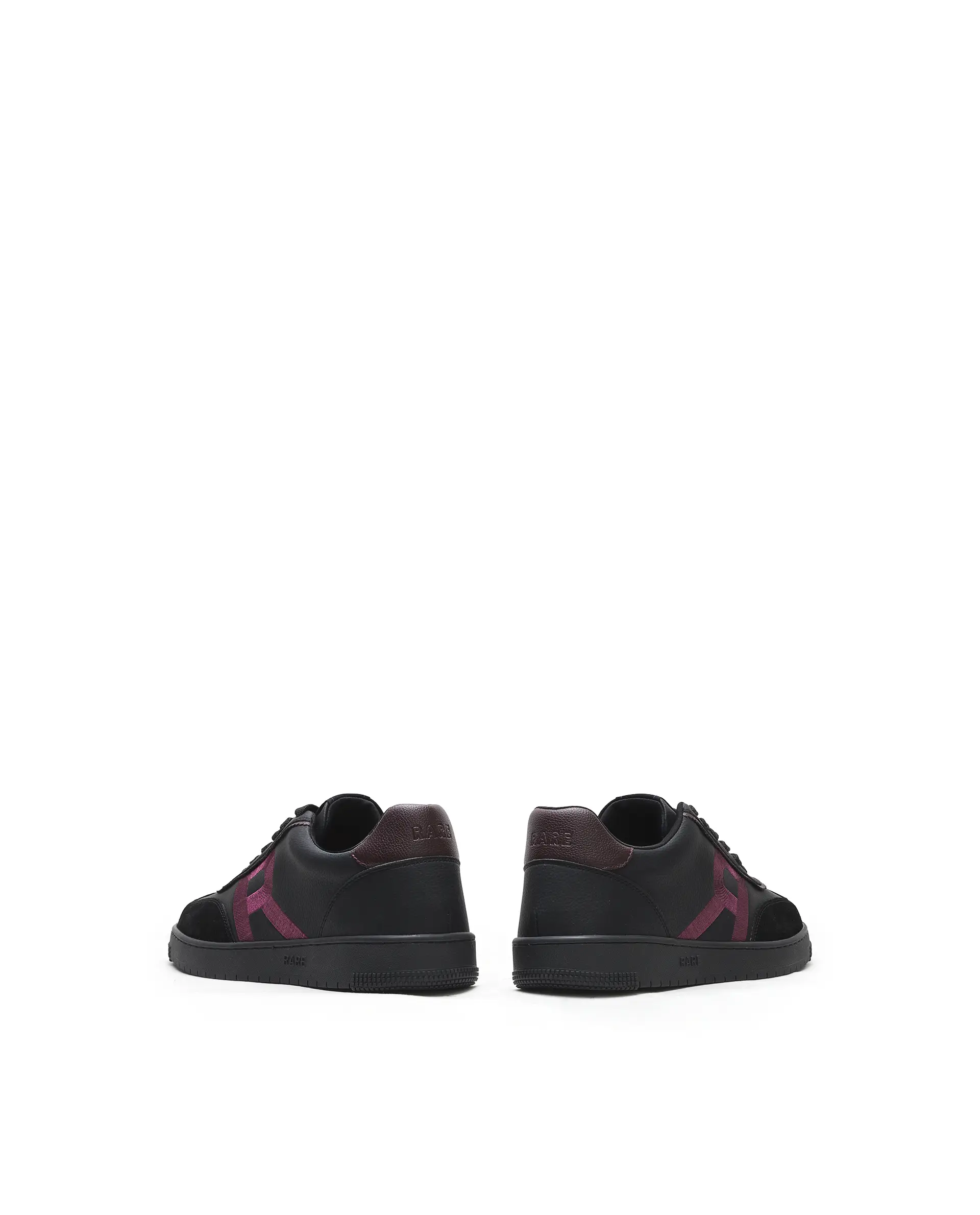 Rare Rabbit Men's Embroy Black Micro Leather Sneaker - Image 5