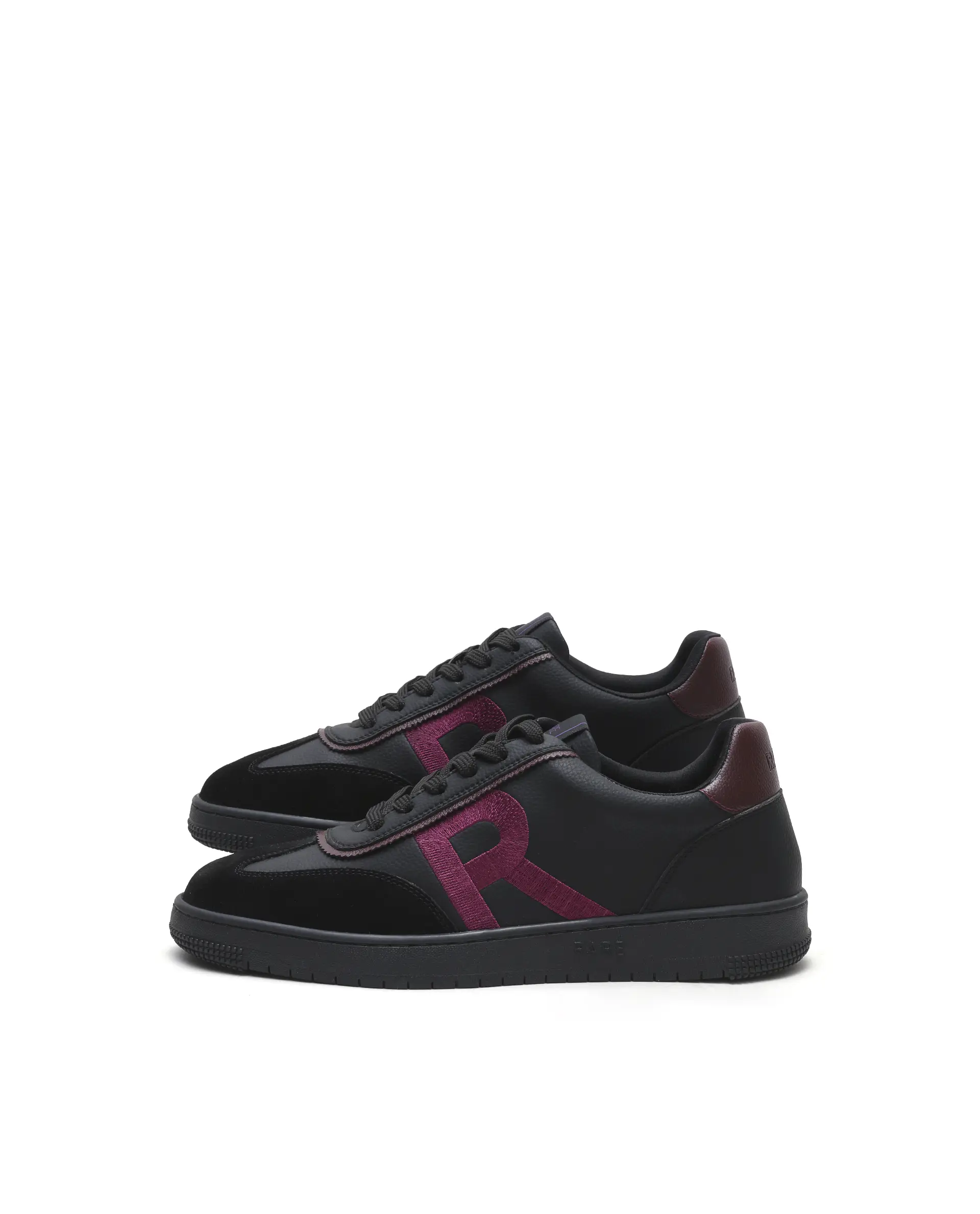 Rare Rabbit Men's Embroy Black Micro Leather Sneaker - Image 7