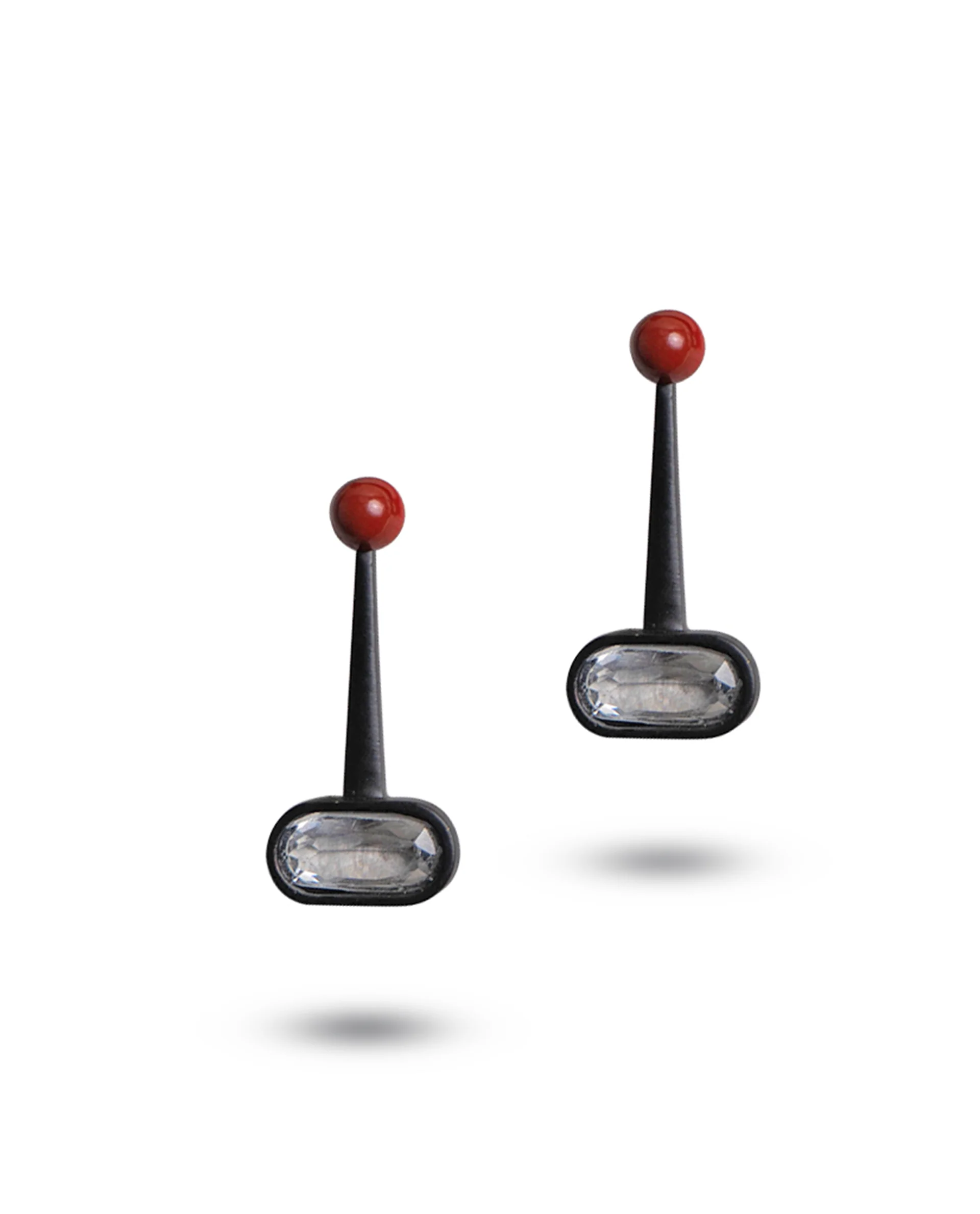 Rareism Women Energy Black Red Earring - Image 2