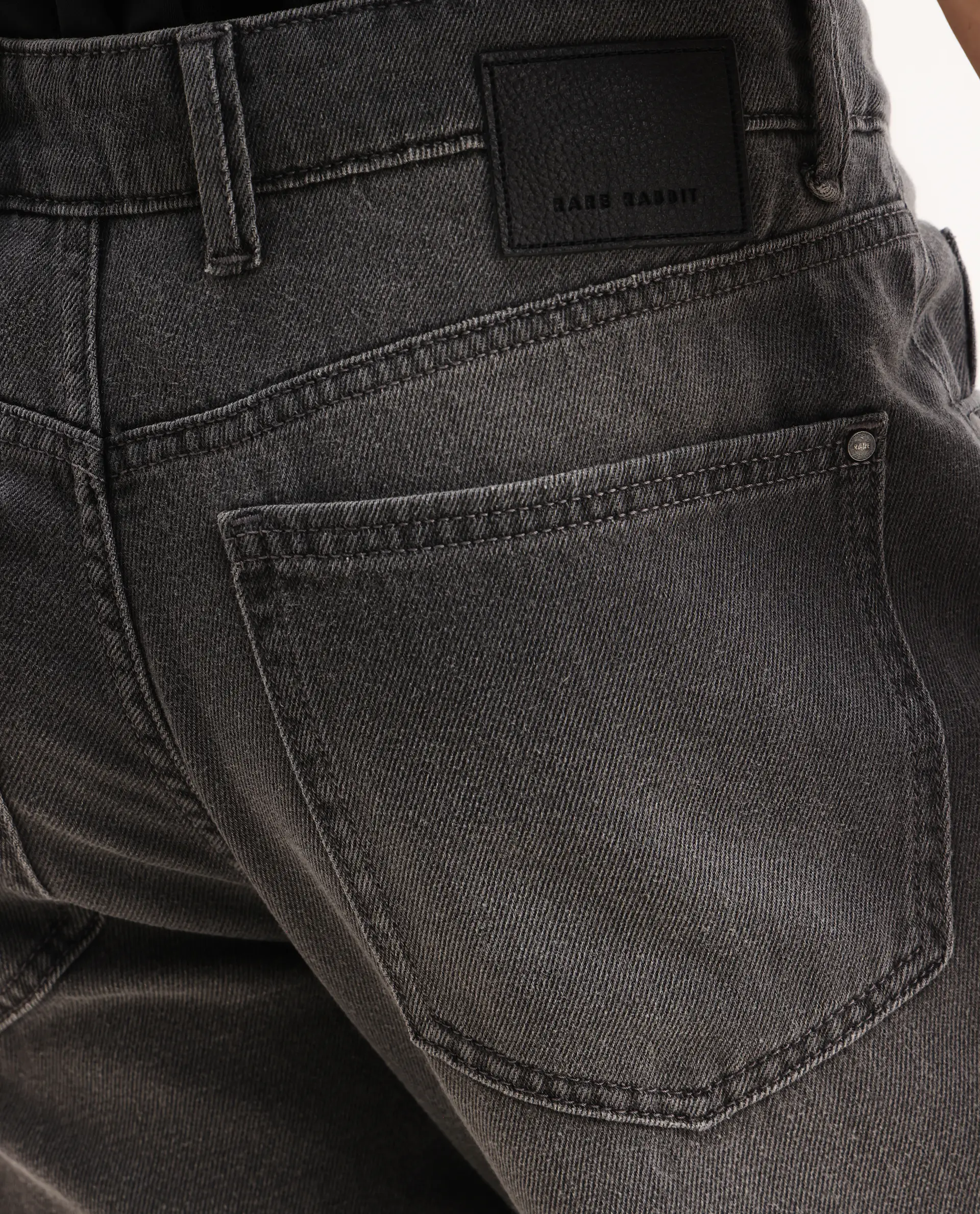 Rare Rabbit Men's Enim Grey Cotton Blend Fabric Morris Regular Fit Plain Jeans - Image 8