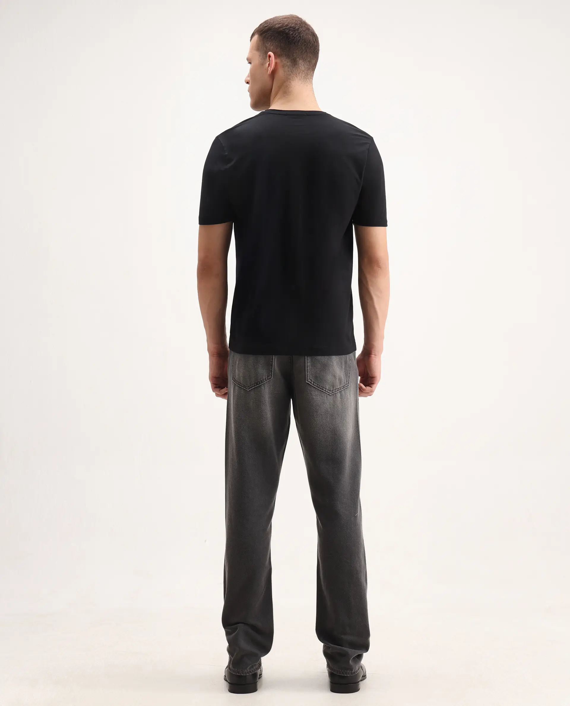 Rare Rabbit Men's Enim Grey Cotton Blend Fabric Morris Regular Fit Plain Jeans - Image 9