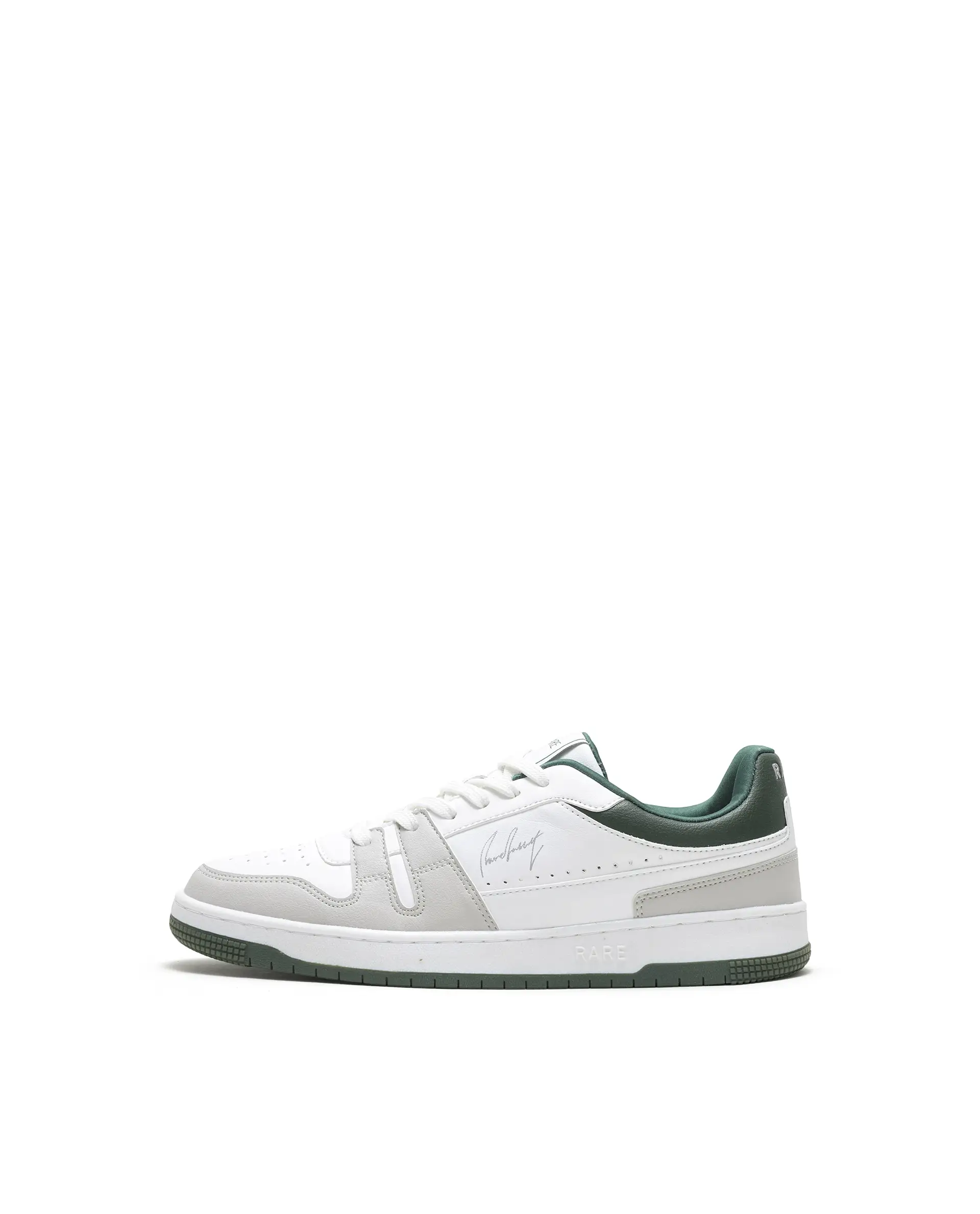 Rare Rabbit Men's Enrik White Micro Fiber Sneaker