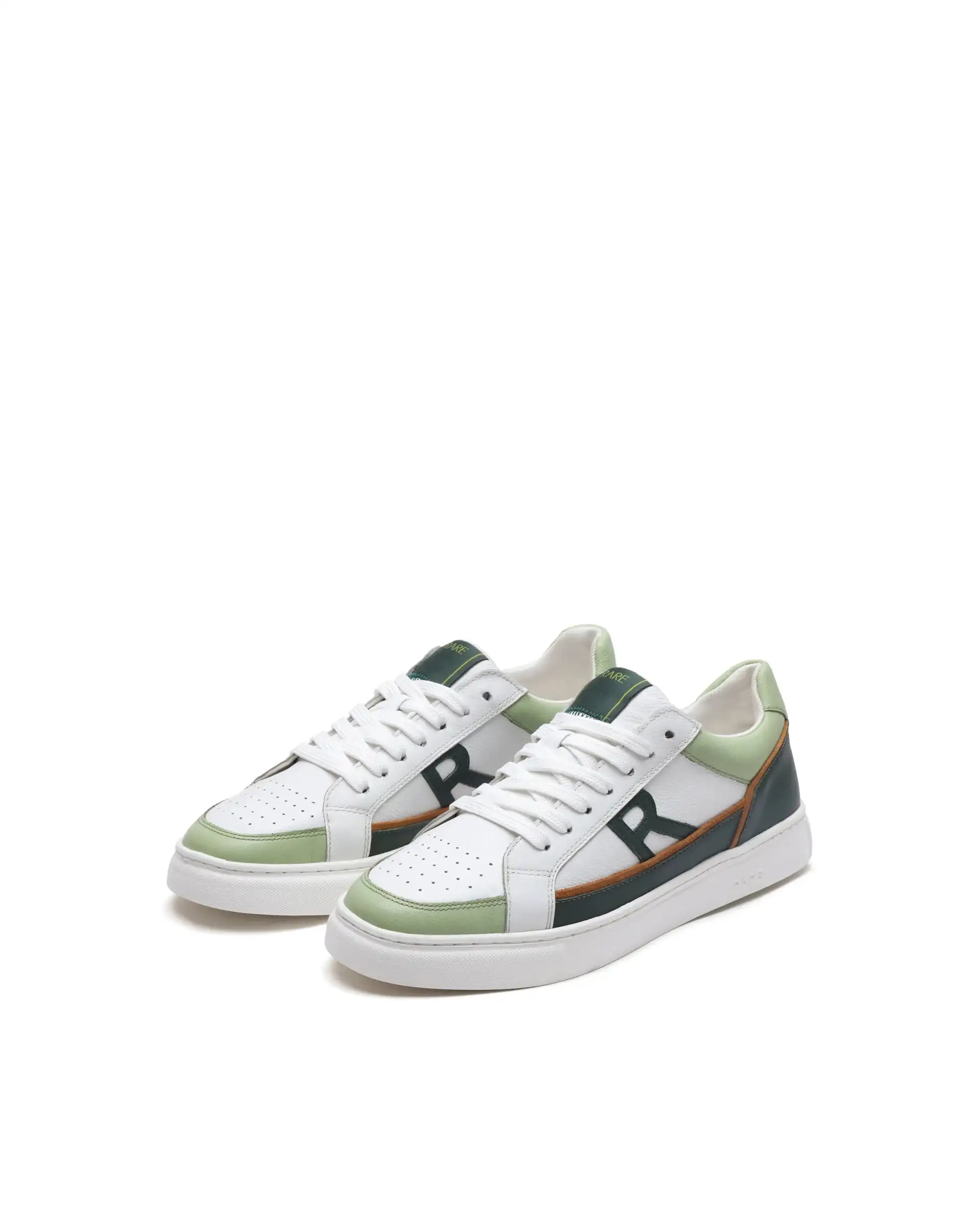Rare Rabbit Men's Enzo Green Leather Lace-Up Closure Sneaker - Image 3